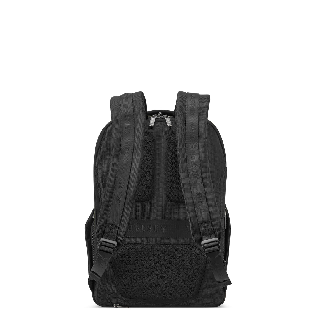 Delsey DLC Pro 15-Inch Laptop Backpack in Black — back view # color_Black