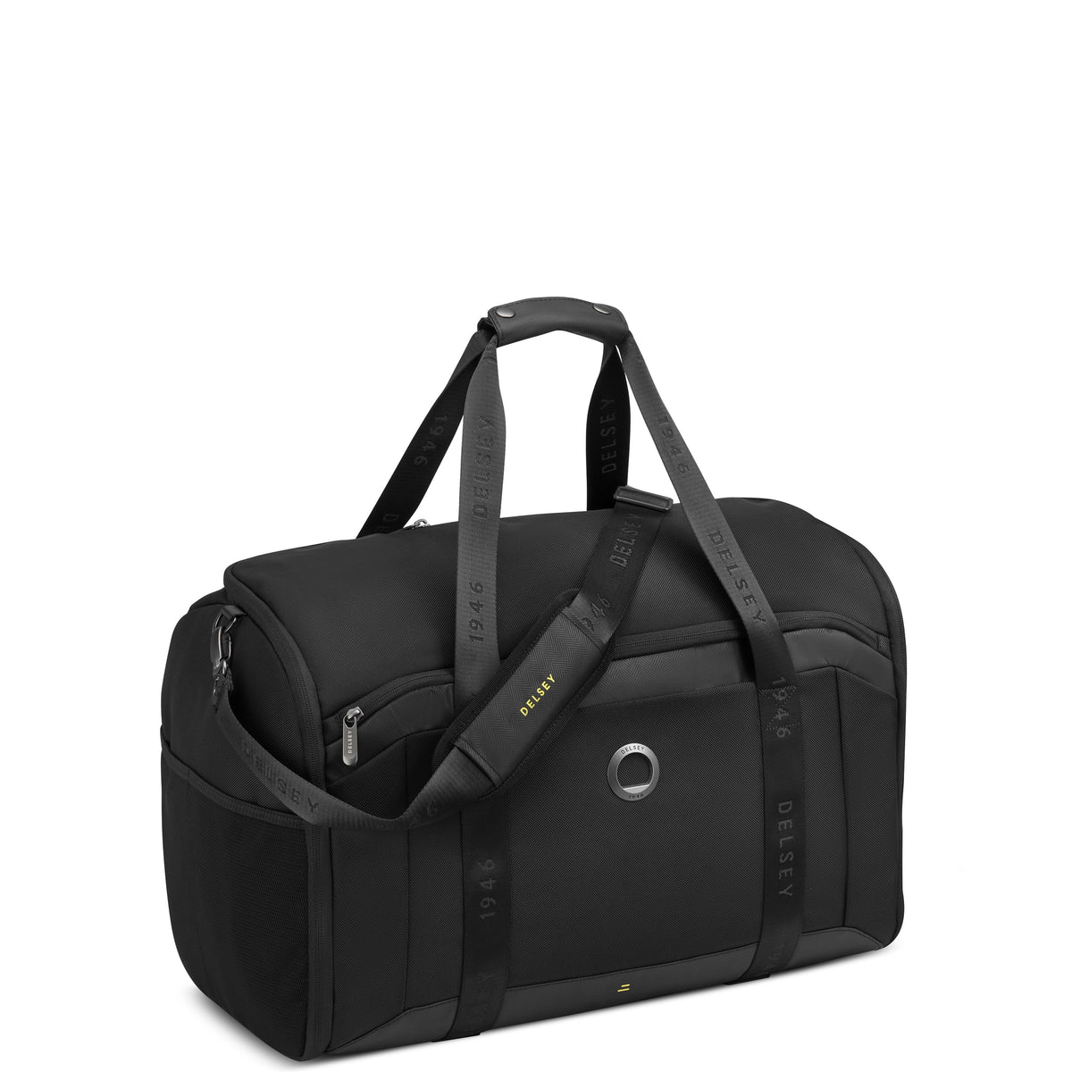 Delsey DLC Pro Garment Duffel Bag in Black — angle view 3 # color_Black