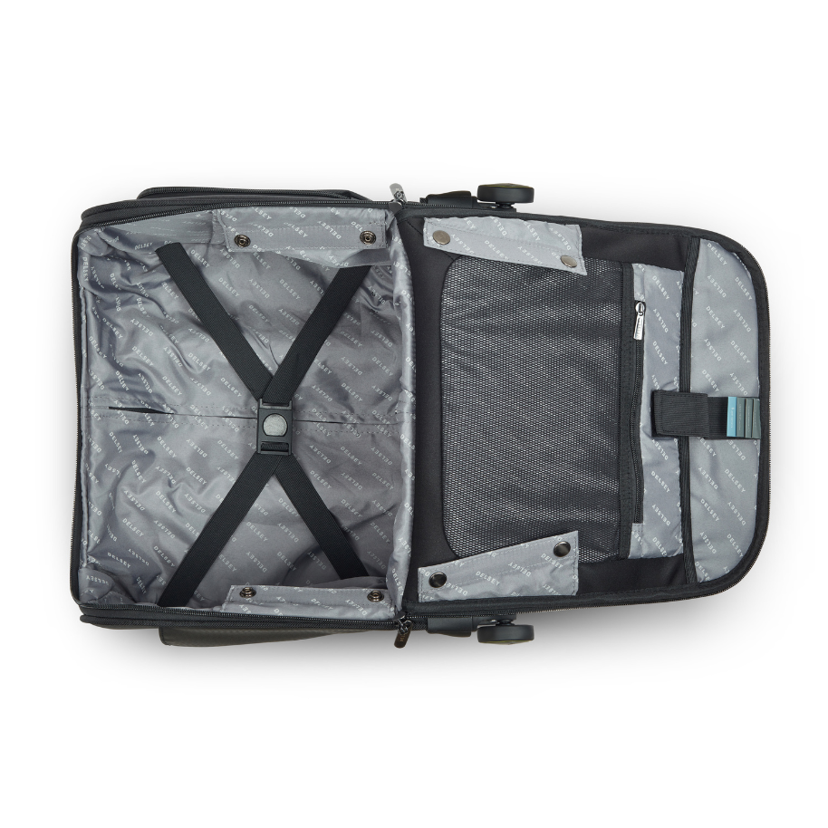 Delsey DLC Pro 4-Wheeled Underseater in Black — interior view # color_Black
