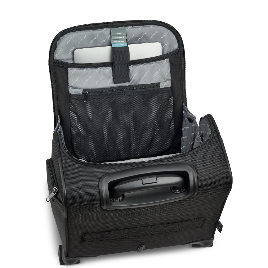 Delsey DLC Pro 4-Wheeled Underseater in Black — interior view 2 # color_Black