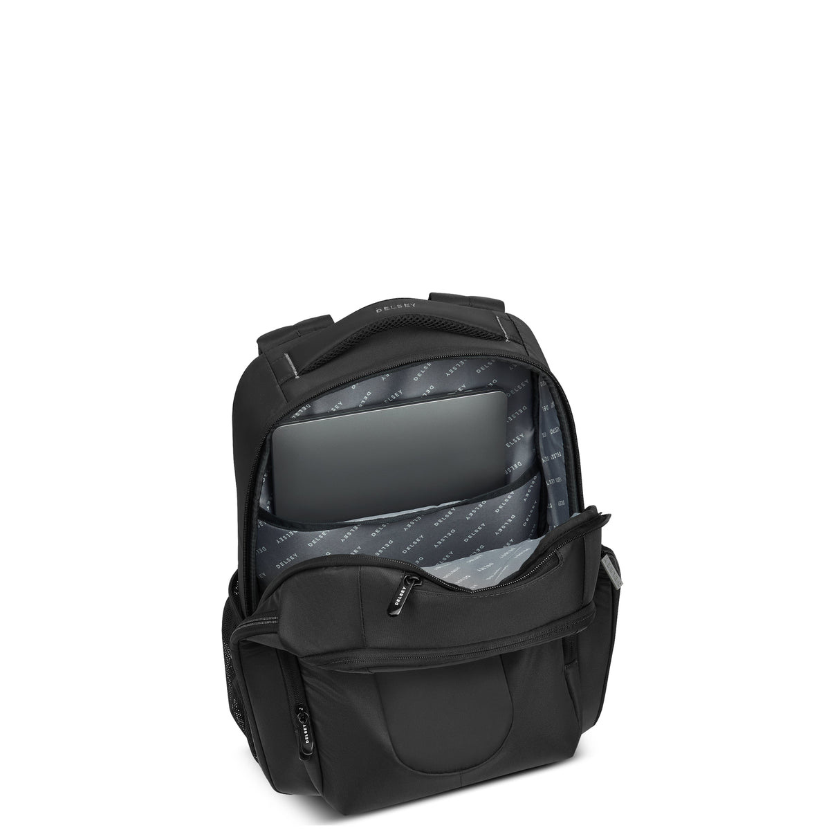 Delsey DLC 2.0 15-Inch Laptop Backpack in Black — interior view 2