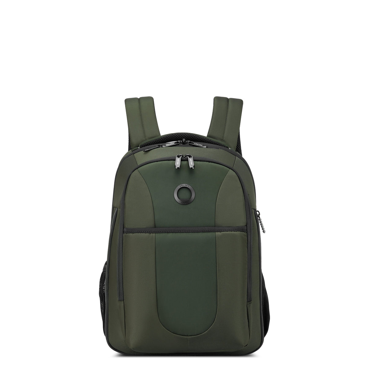 Delsey DLC 2.0 15-Inch Laptop Backpack in Olive — front view