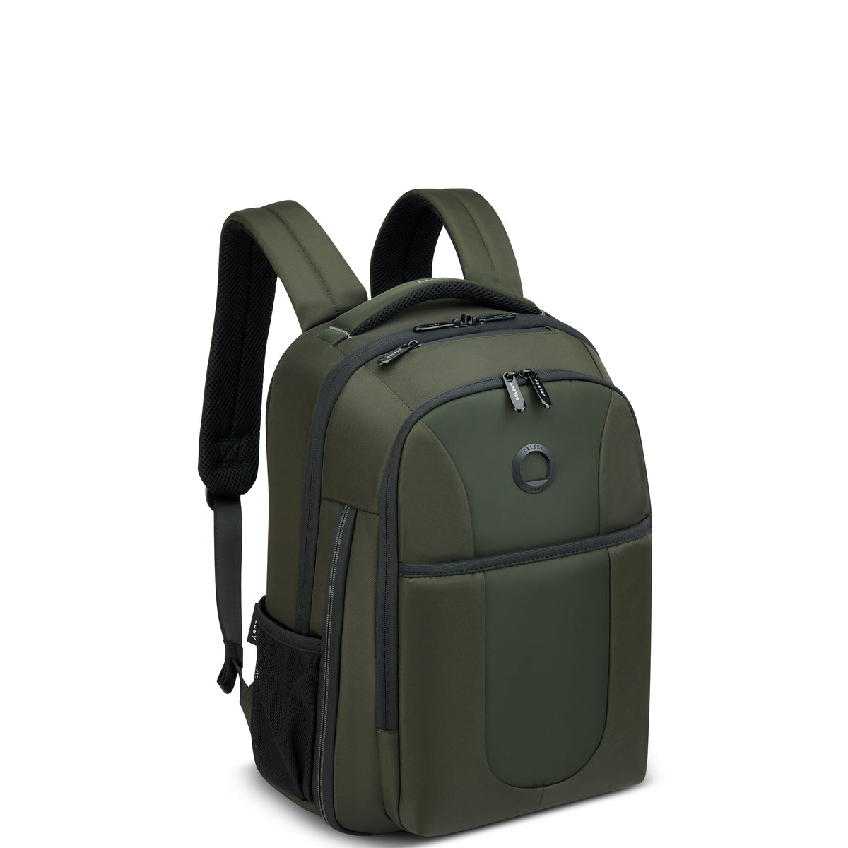 Delsey DLC 2.0 15-Inch Laptop Backpack in Olive — angle view 2
