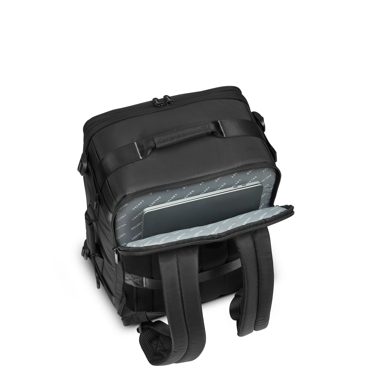 Delsey DLC 2.0 Carry-On Underseater Backpack in Black — interior view 2