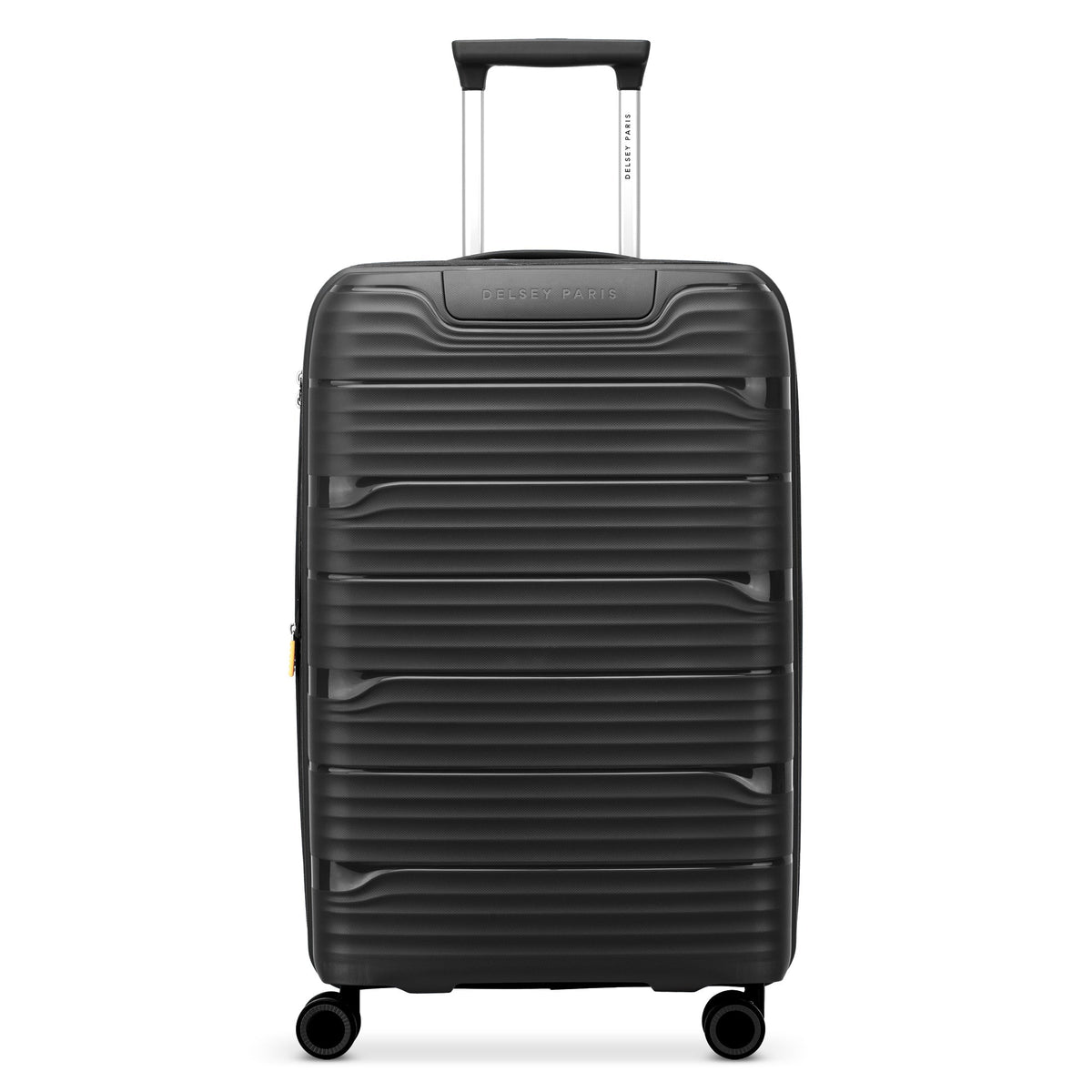 Delsey Dune Medium Expandable Spinner in Black — angle view 2