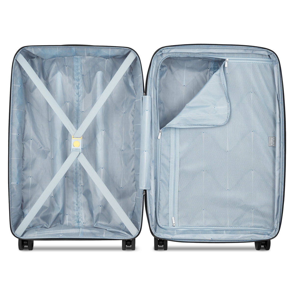 Delsey Dune Medium Expandable Spinner in Black — interior view