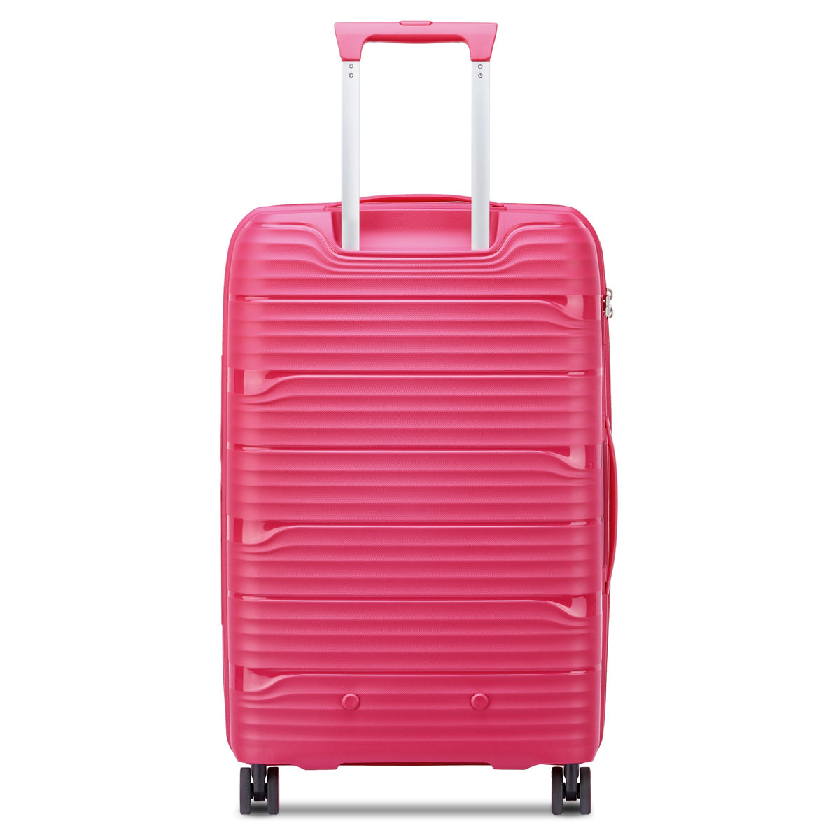 Delsey Dune Medium Expandable Spinner in Magenta — back view