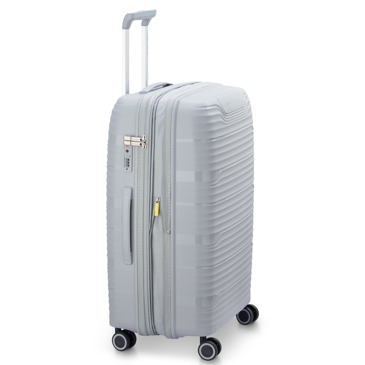 Delsey Dune Medium Expandable Spinner in Lunar Rock — side view