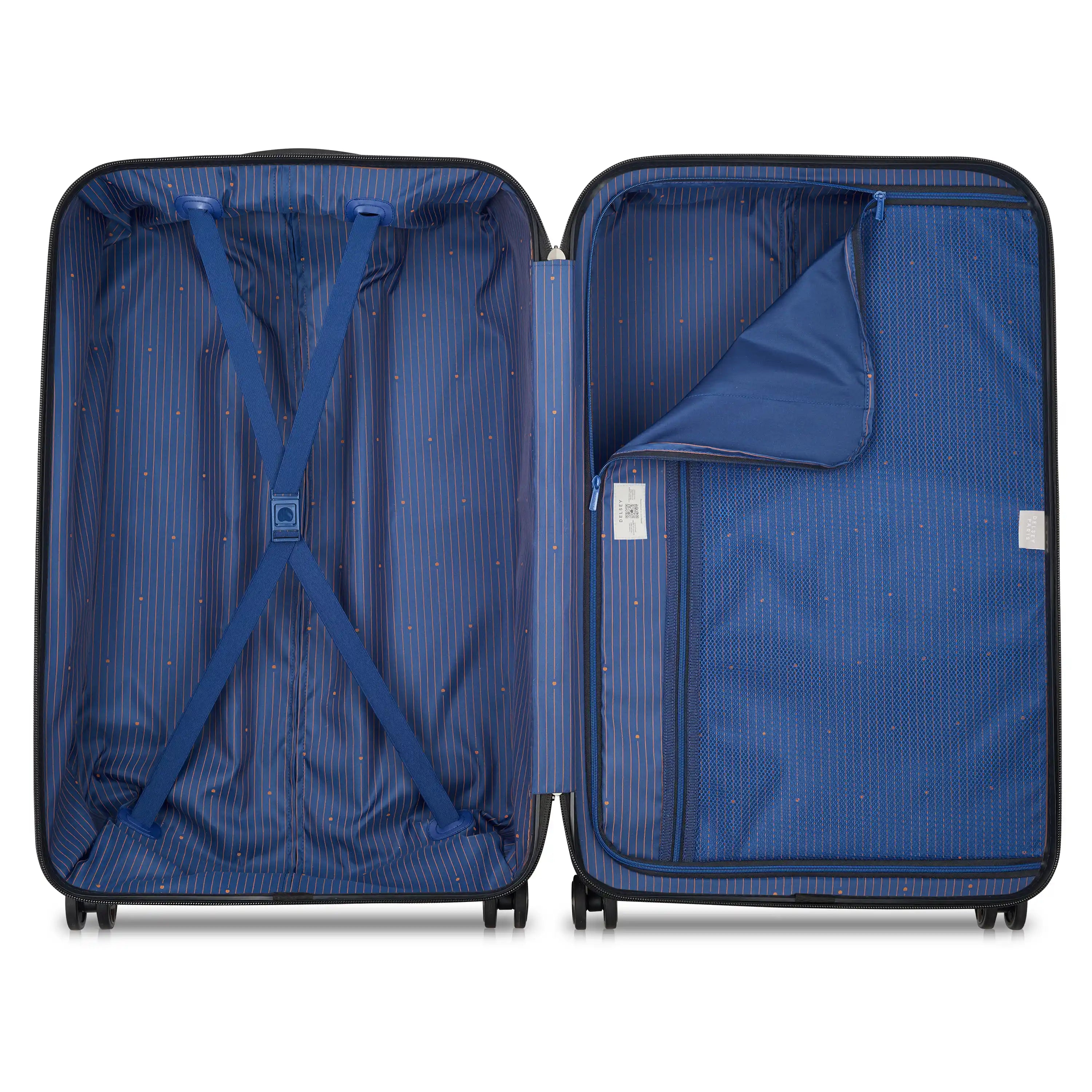 Delsey Flanerie SE Large Spinner in Black — interior view # color_Black