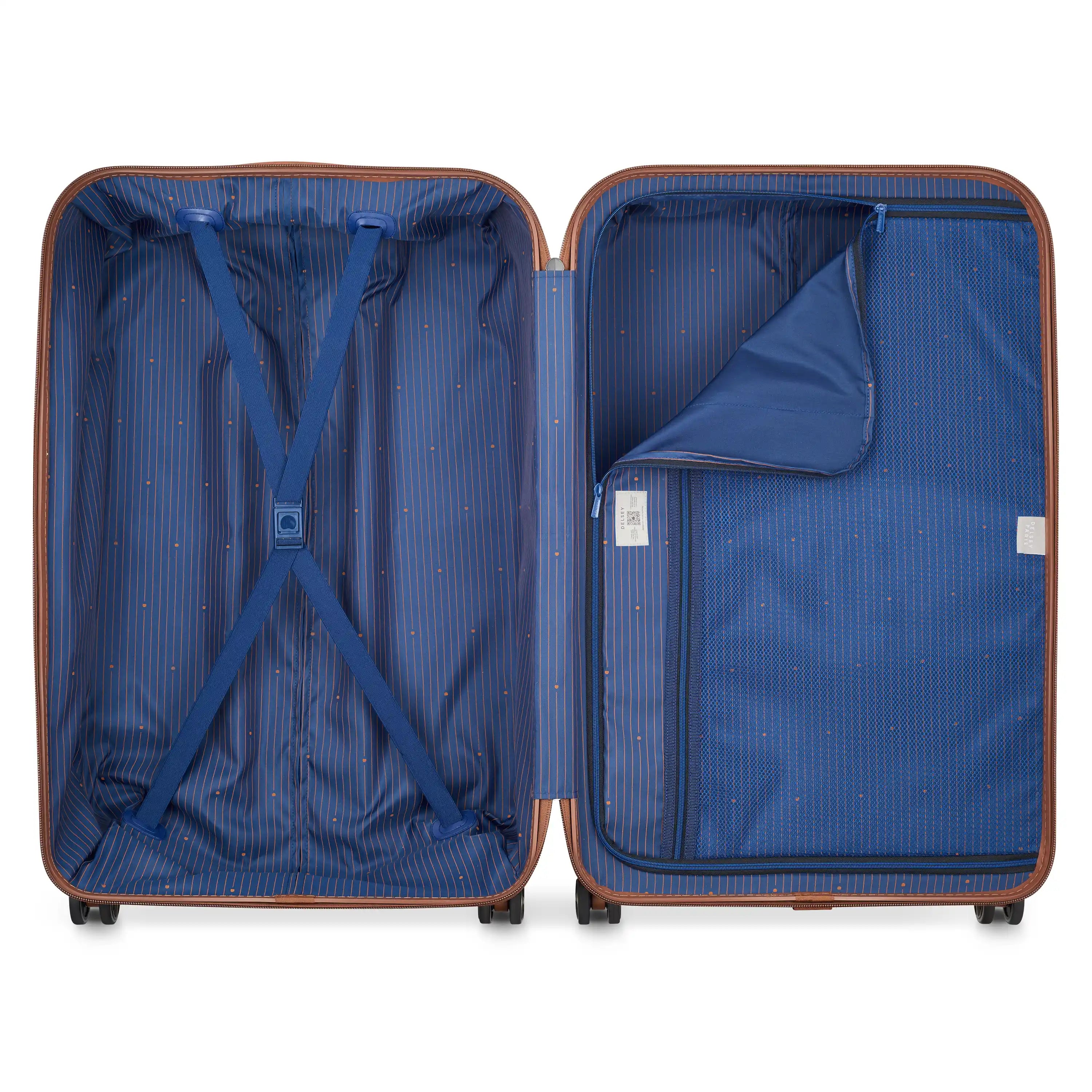 Delsey Flanerie SE Large Spinner in Champagne — interior view # color_Champagne
