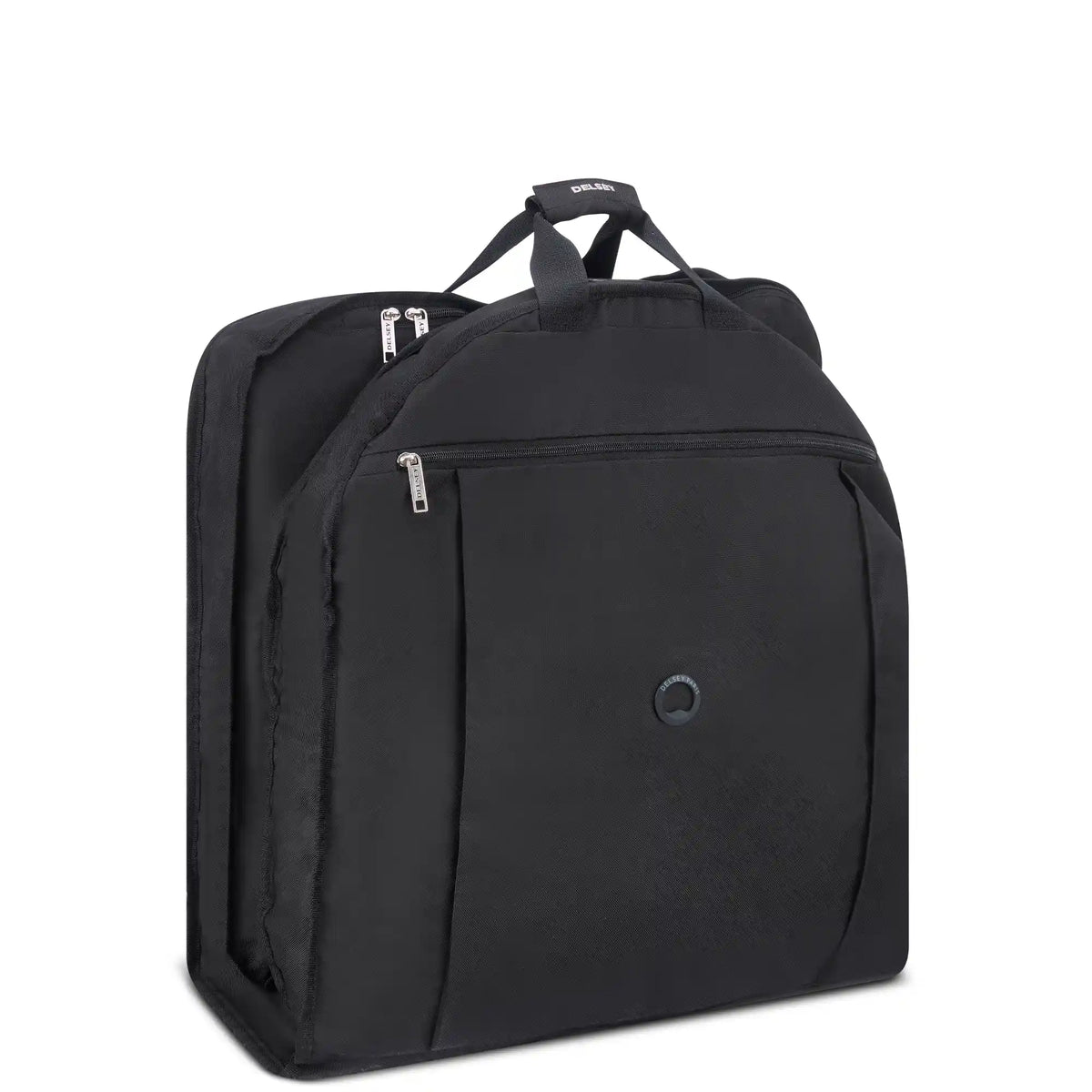 Delsey Helium DLX Carry-On Dress Garment Bag in Black — angle view 2
