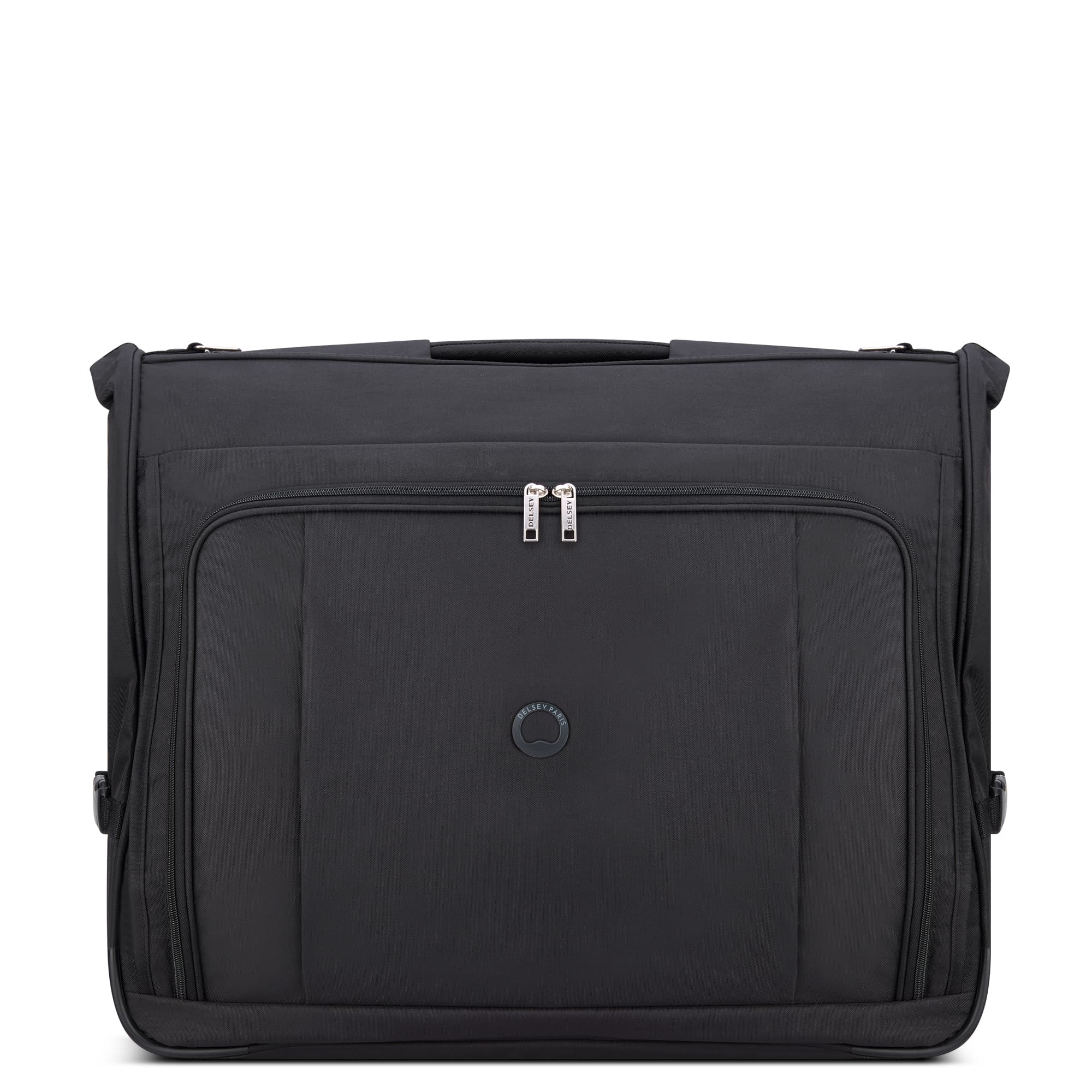 Delsey Helium DLX Carry-On Shoulder Deluxe Garment Bag in Black — front view