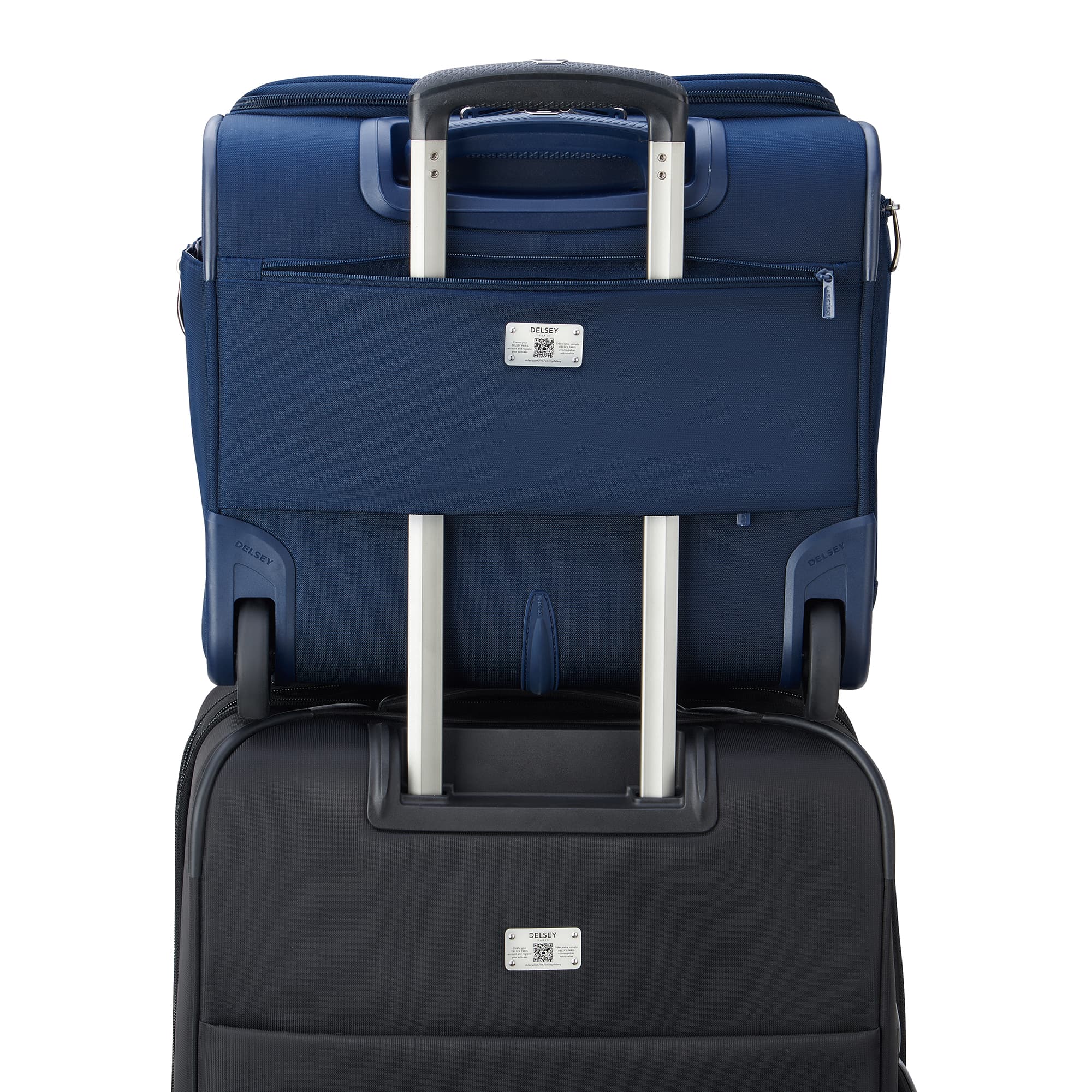 Delsey Helium DLX Wheeled Underseater in Navy — detail view 5 # color_Navy