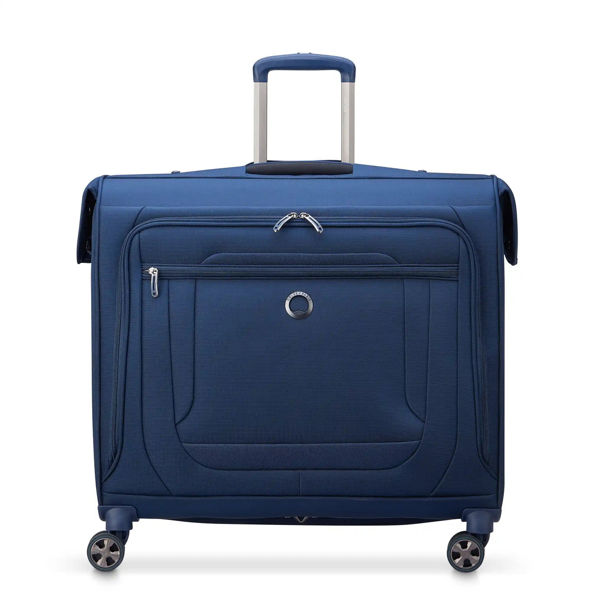 Delsey Helium DLX Large Rolling Garment Bag in Navy — front view # color_Navy