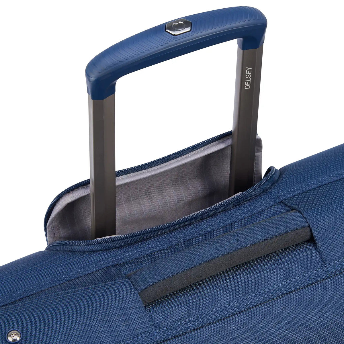 Delsey Helium DLX Large Rolling Garment Bag in Navy — detail view 2 # color_Navy