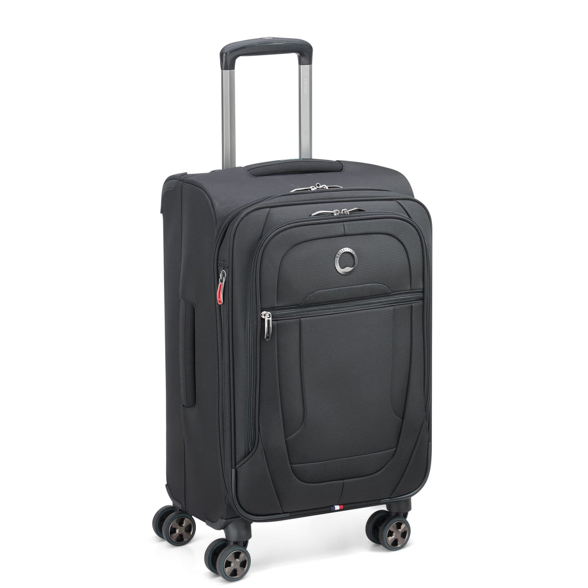Delsey Helium DLX Carry-On Plus Expandable Spinner in Black — angle view 2 # color_Black