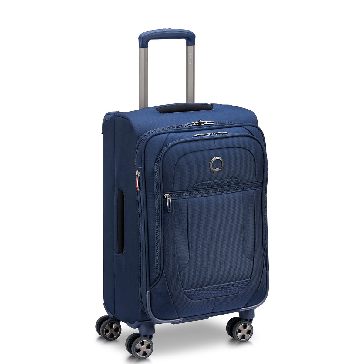 Delsey Helium DLX Carry-On Plus Expandable Spinner in Navy — angle view 2 # color_Navy