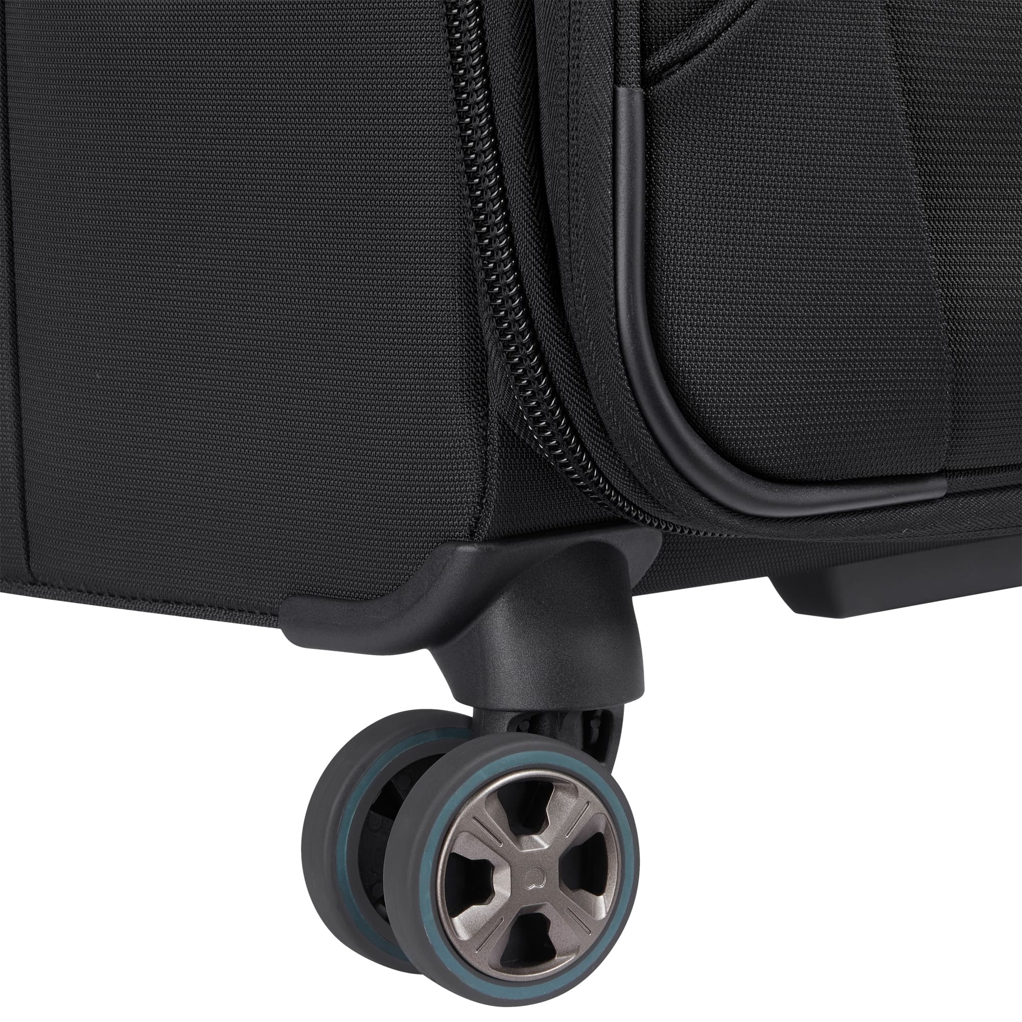 Delsey Helium DLX Medium Expandable Spinner in Black — detail view 4 # color_Black