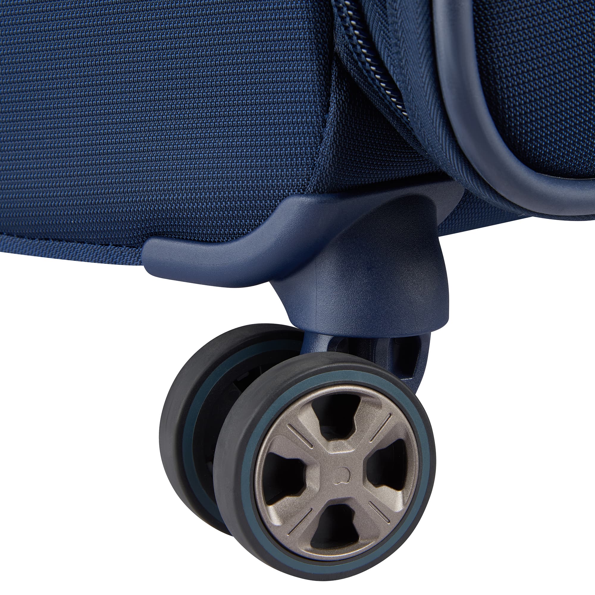 Delsey Helium DLX Medium Expandable Spinner in Navy — detail view 4 # color_Navy