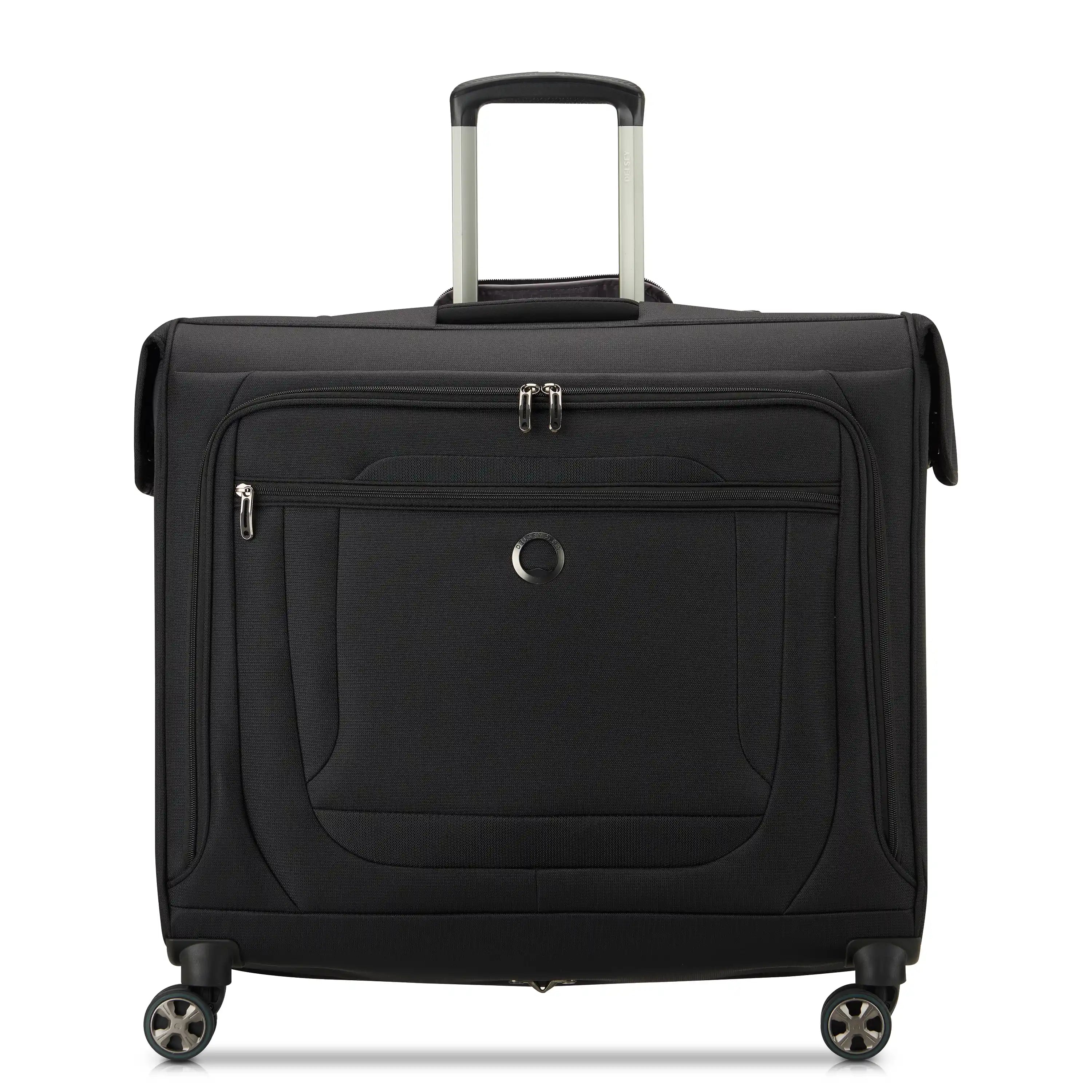 Delsey Helium DLX Large Rolling Garment Bag in Black — front view # color_Black