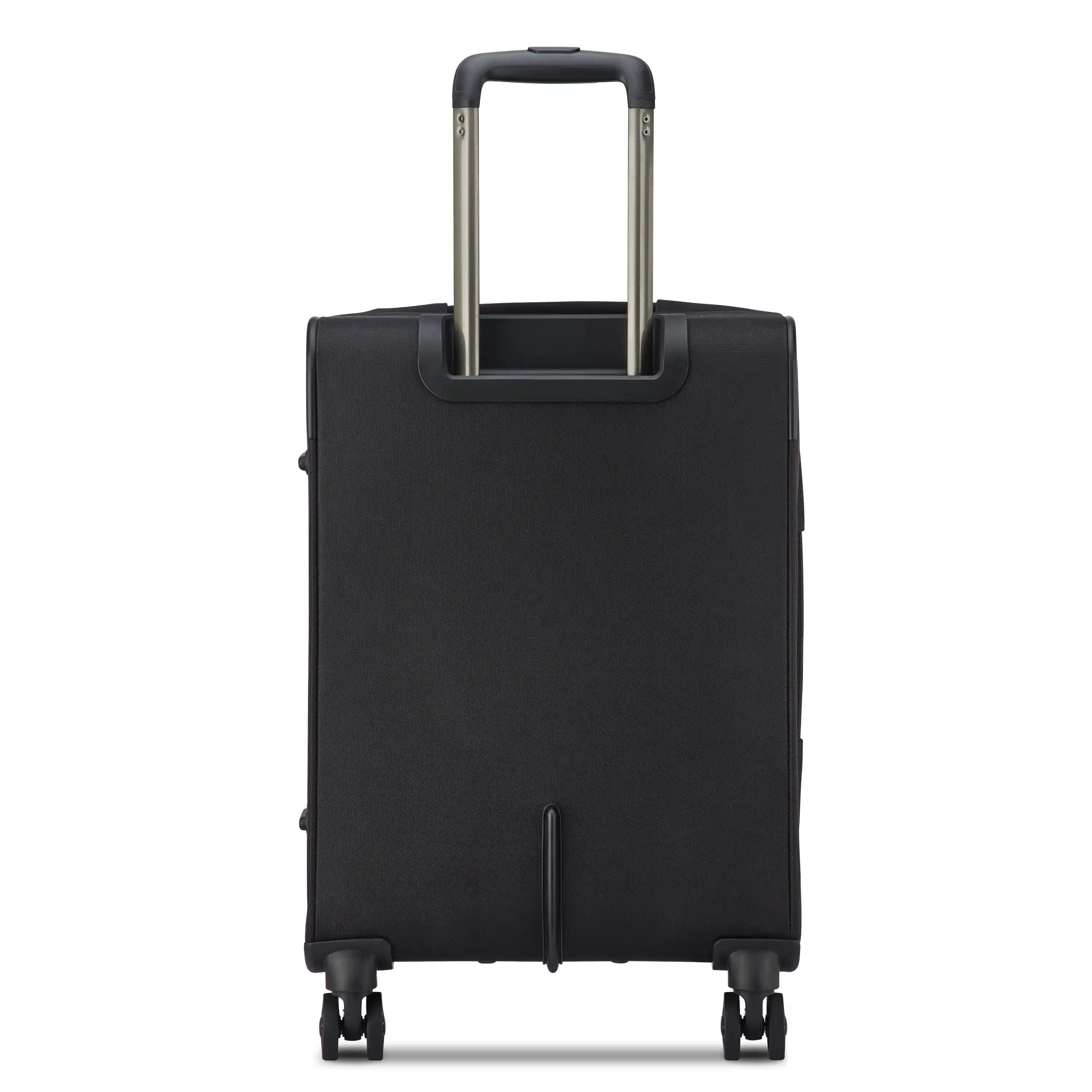 Delsey Sky Max 3.0 Carry-On Plus Expandable Softside Luggage in Black — back view # color_Black