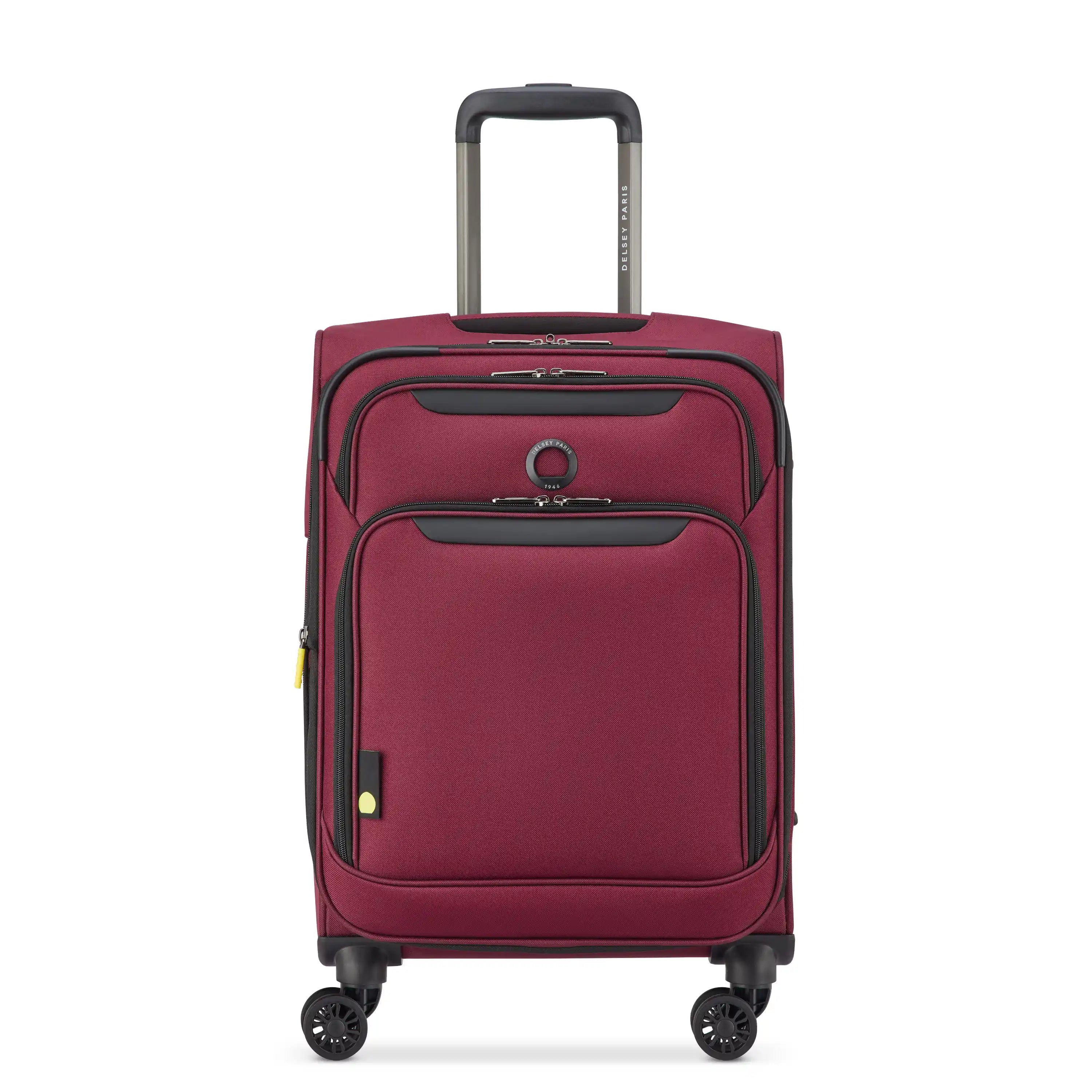 Delsey Sky Max 3.0 Carry-On Plus Expandable Softside Luggage in Burgundy — front view # color_Burgundy