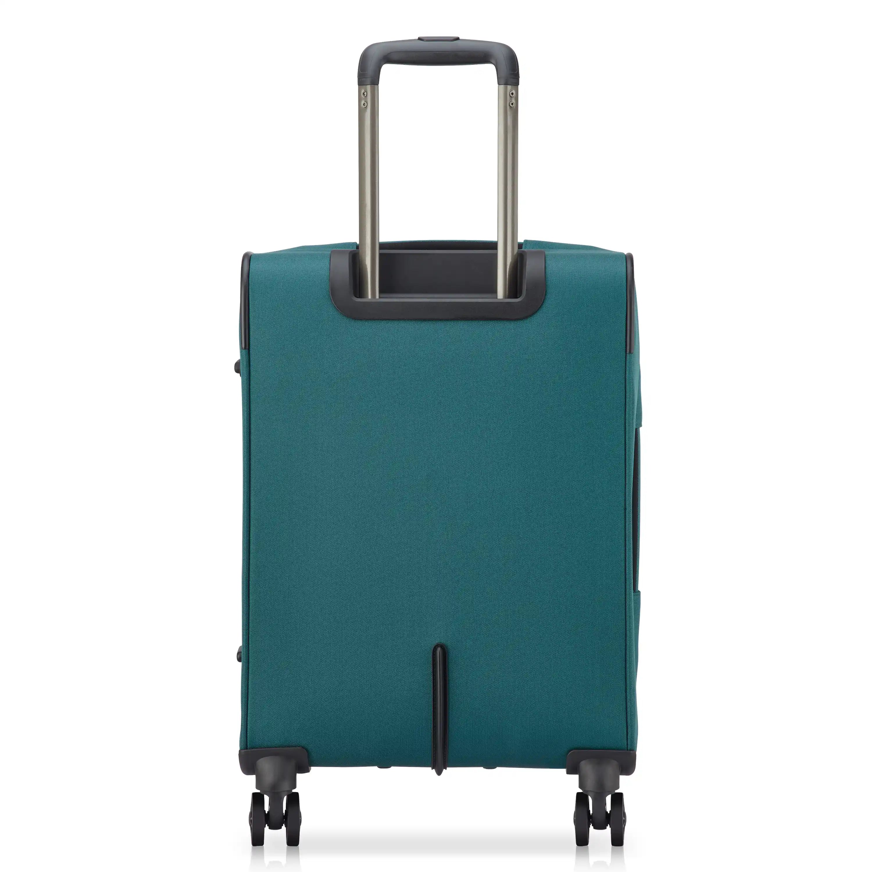 Delsey Sky Max 3.0 Carry-On Plus Expandable Softside Luggage in Teal Blue — back view # color_Teal Blue