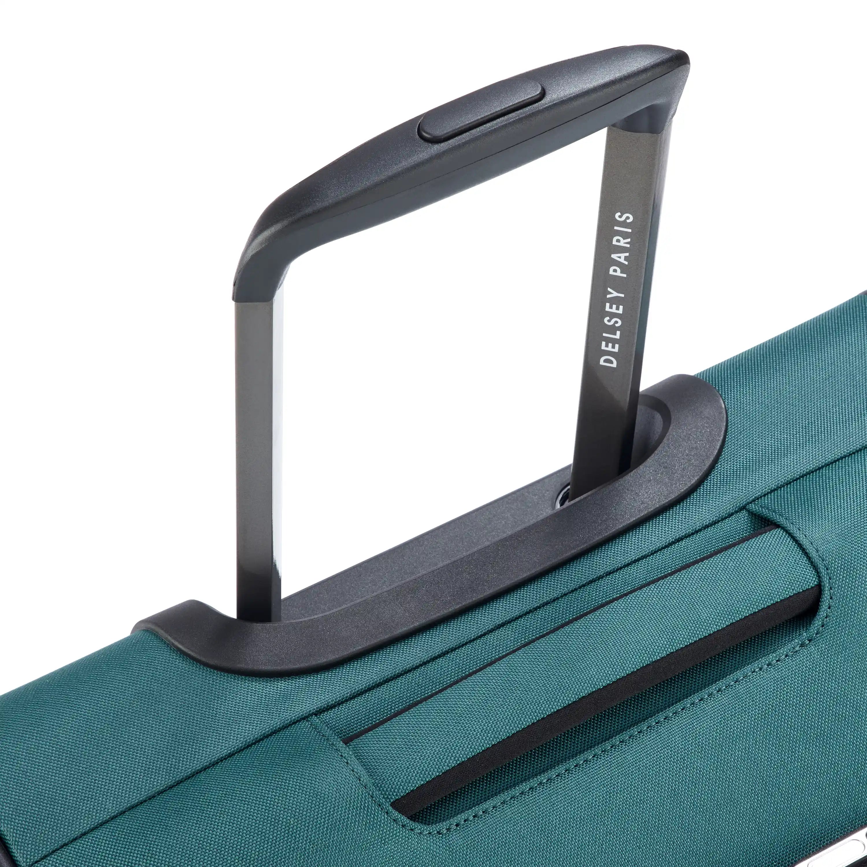 Delsey Sky Max 3.0 Carry-On Plus Expandable Softside Luggage in Teal Blue — detail view 2 # color_Teal Blue