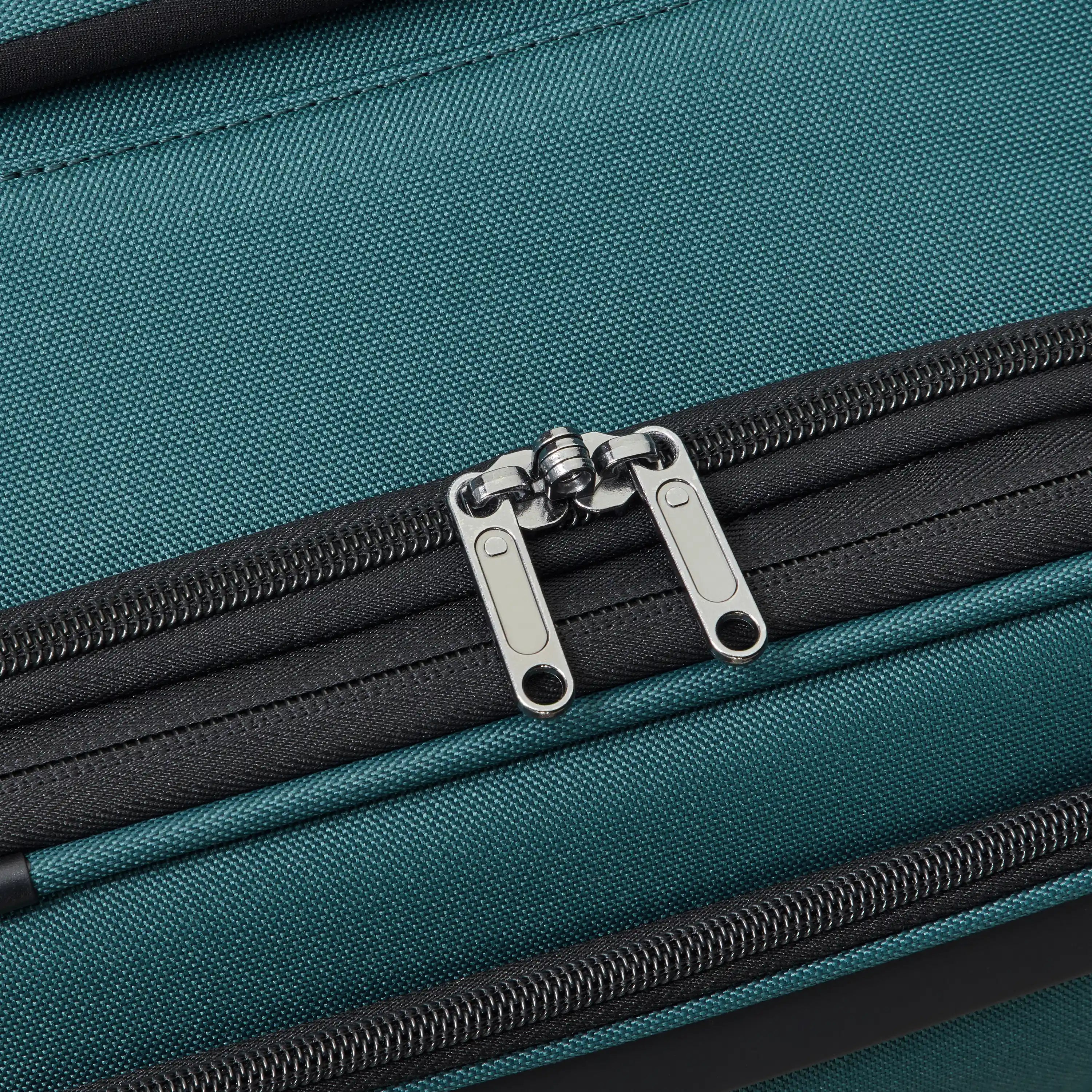 Delsey Sky Max 3.0 Carry-On Plus Expandable Softside Luggage in Teal Blue — detail view 3 # color_Teal Blue