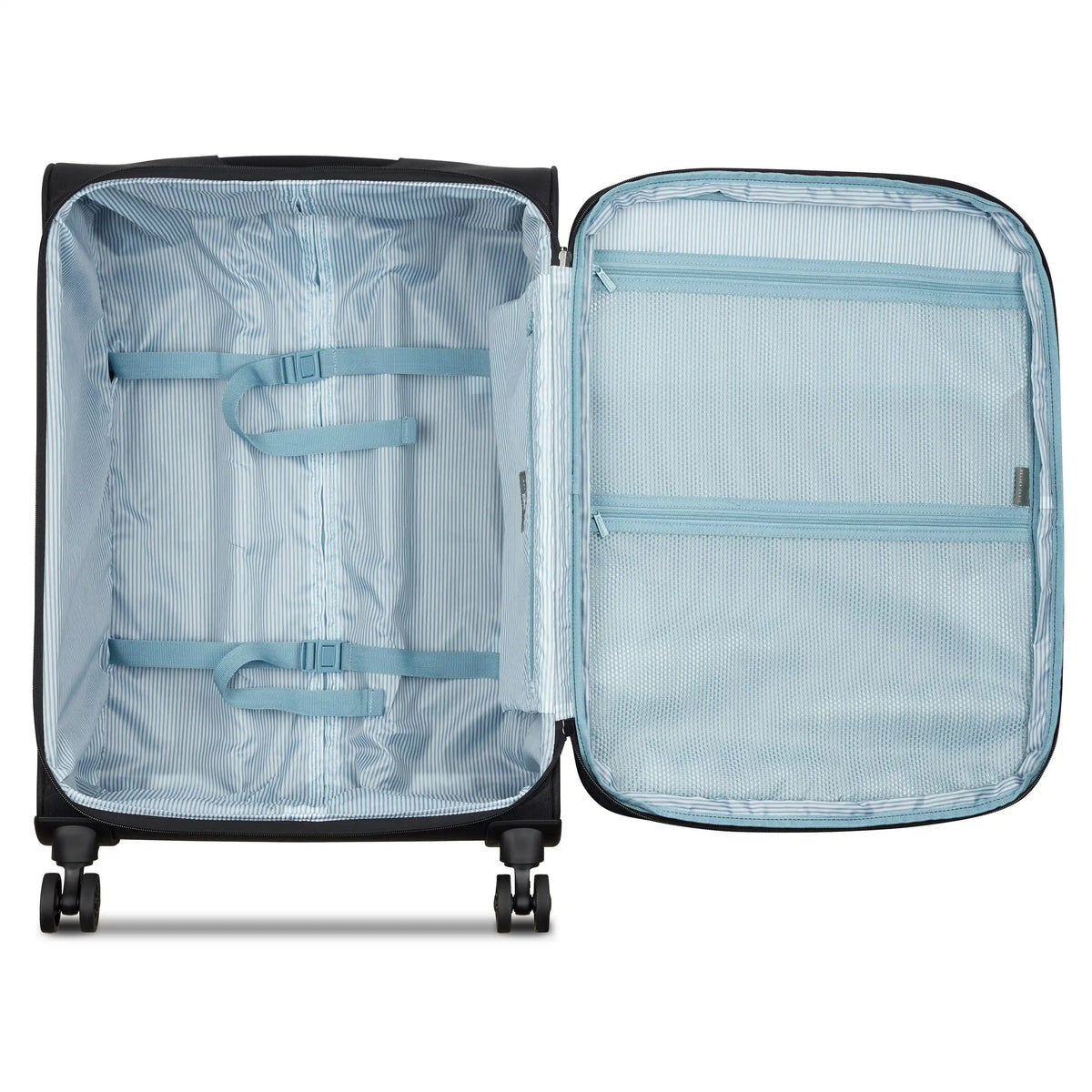 Delsey Sky Max 3.0 Medium Check-In Expandable Spinner in Black — interior view # color_Black