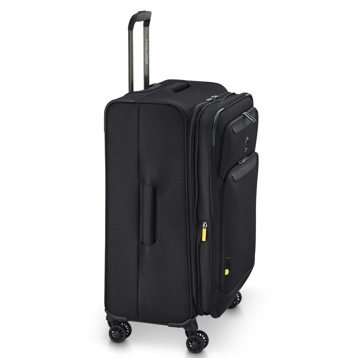 Delsey Sky Max 3.0 Medium Check-In Expandable Spinner in Black — angle view 3 # color_Black