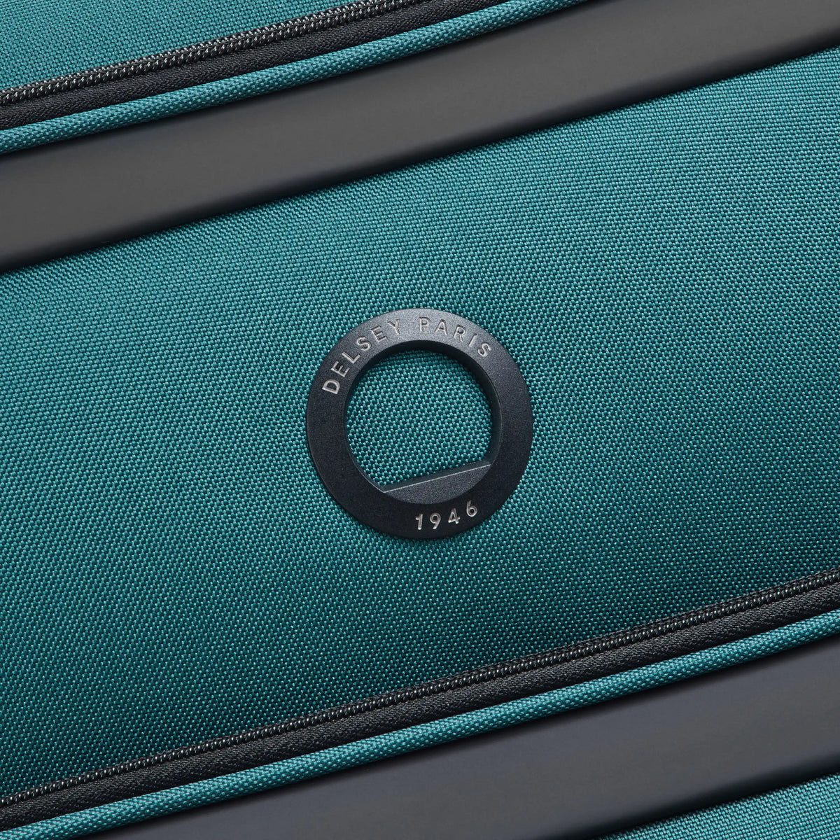 Delsey Sky Max 3.0 Medium Check-In Expandable Spinner in Teal Blue — detail view # color_Teal Blue
