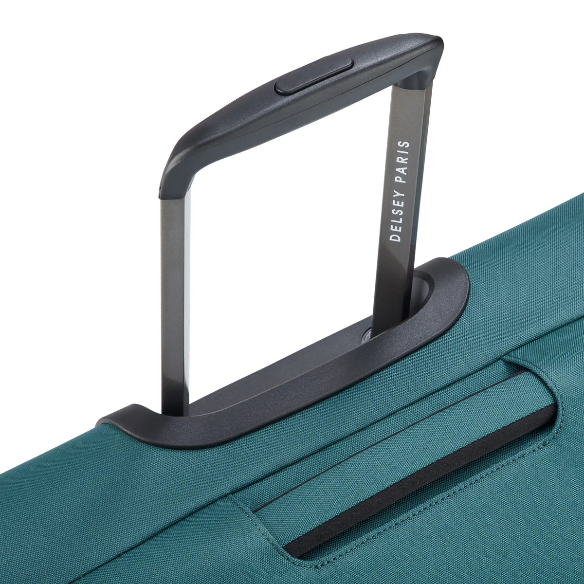 Delsey Sky Max 3.0 Medium Check-In Expandable Spinner in Teal Blue — detail view 2 # color_Teal Blue