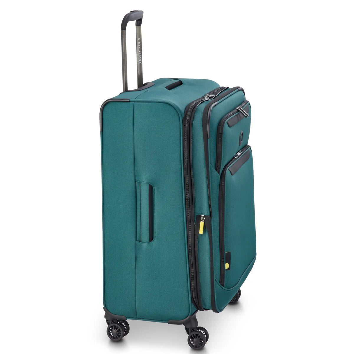 Delsey Sky Max 3.0 Medium Check-In Expandable Spinner in Teal Blue — angle view 3 # color_Teal Blue