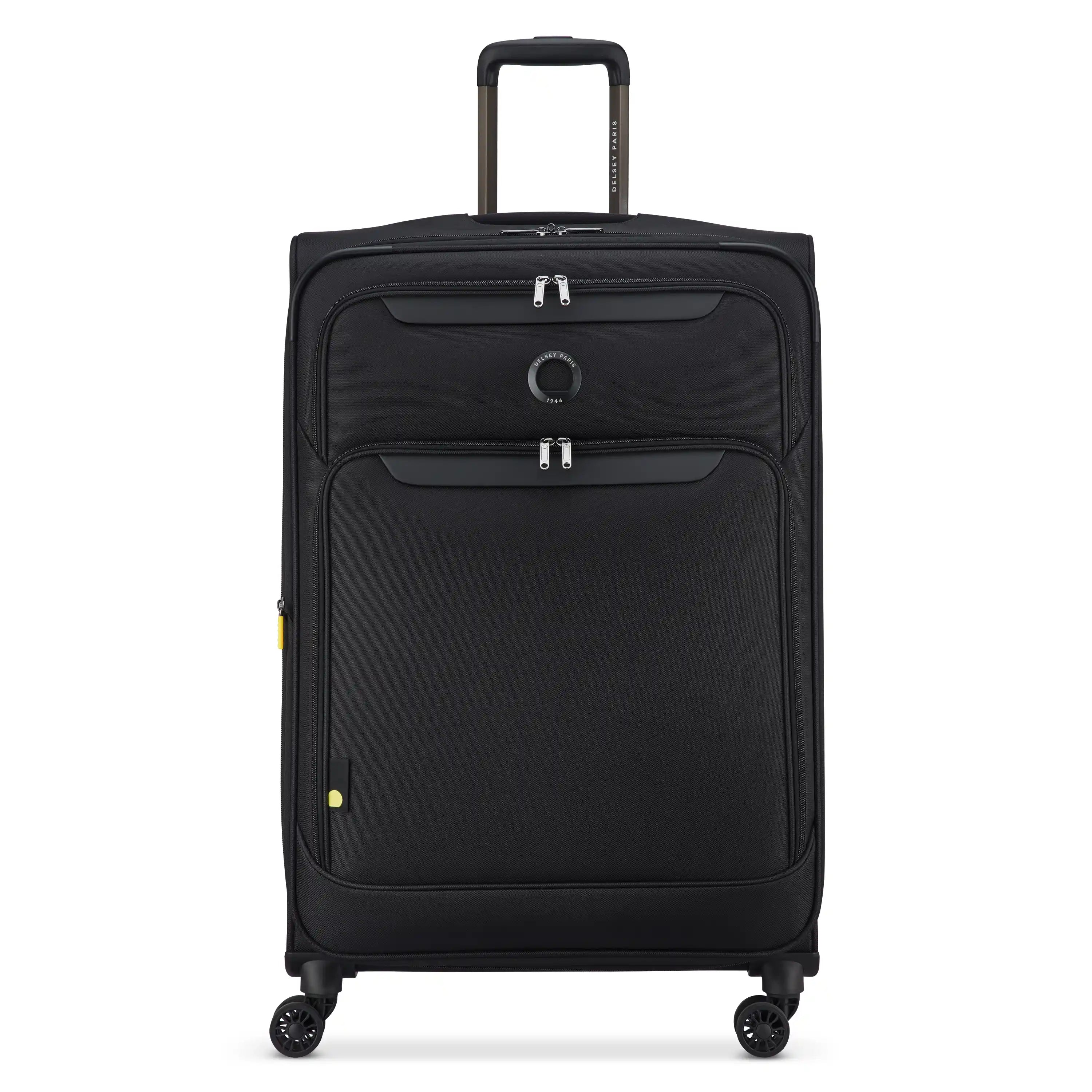 Delsey Sky Max 3.0 Large Check-In Expandable Spinner in Black — front view # color_Black