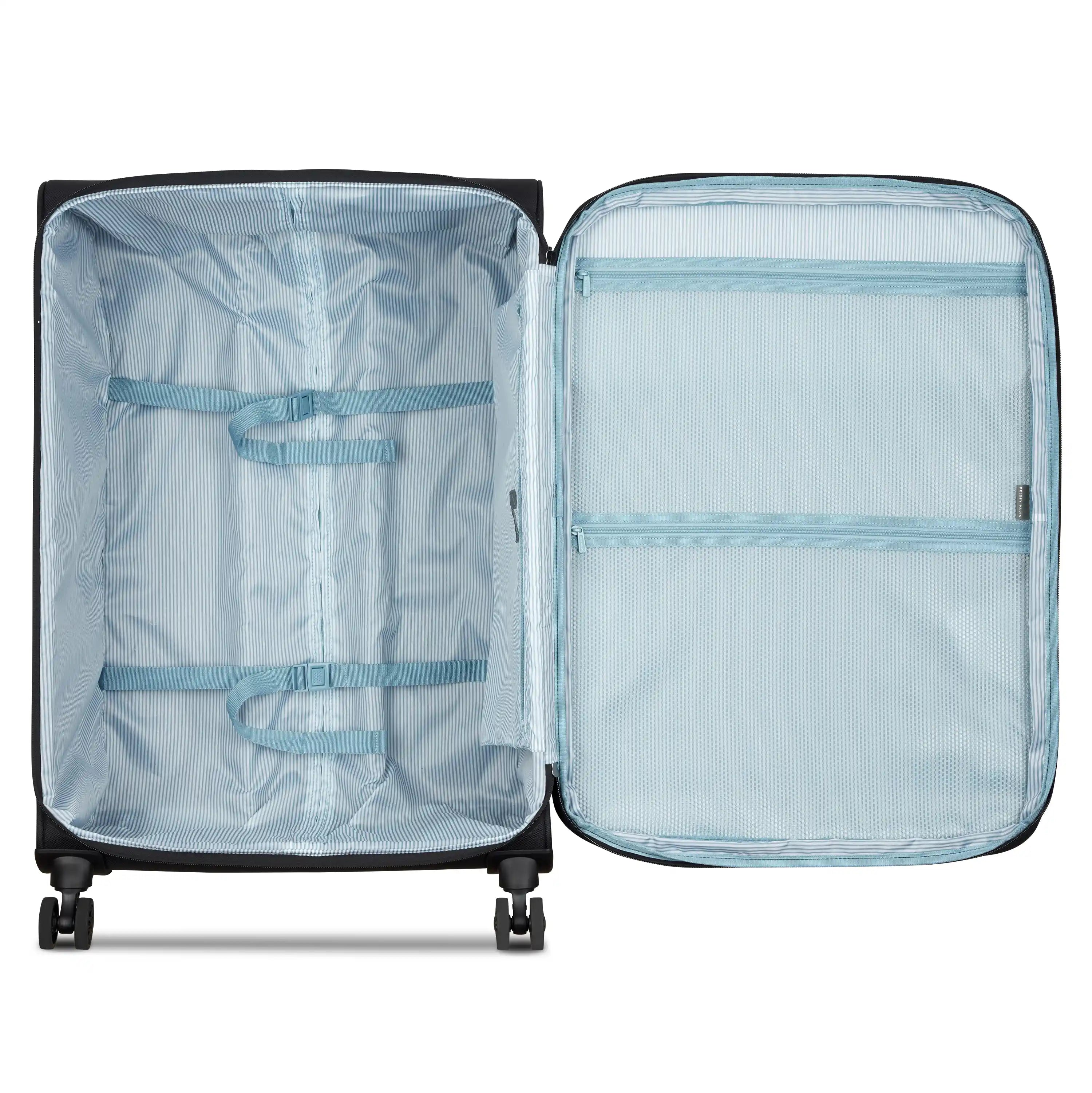 Delsey Sky Max 3.0 Large Check-In Expandable Spinner in Black — interior view # color_Black