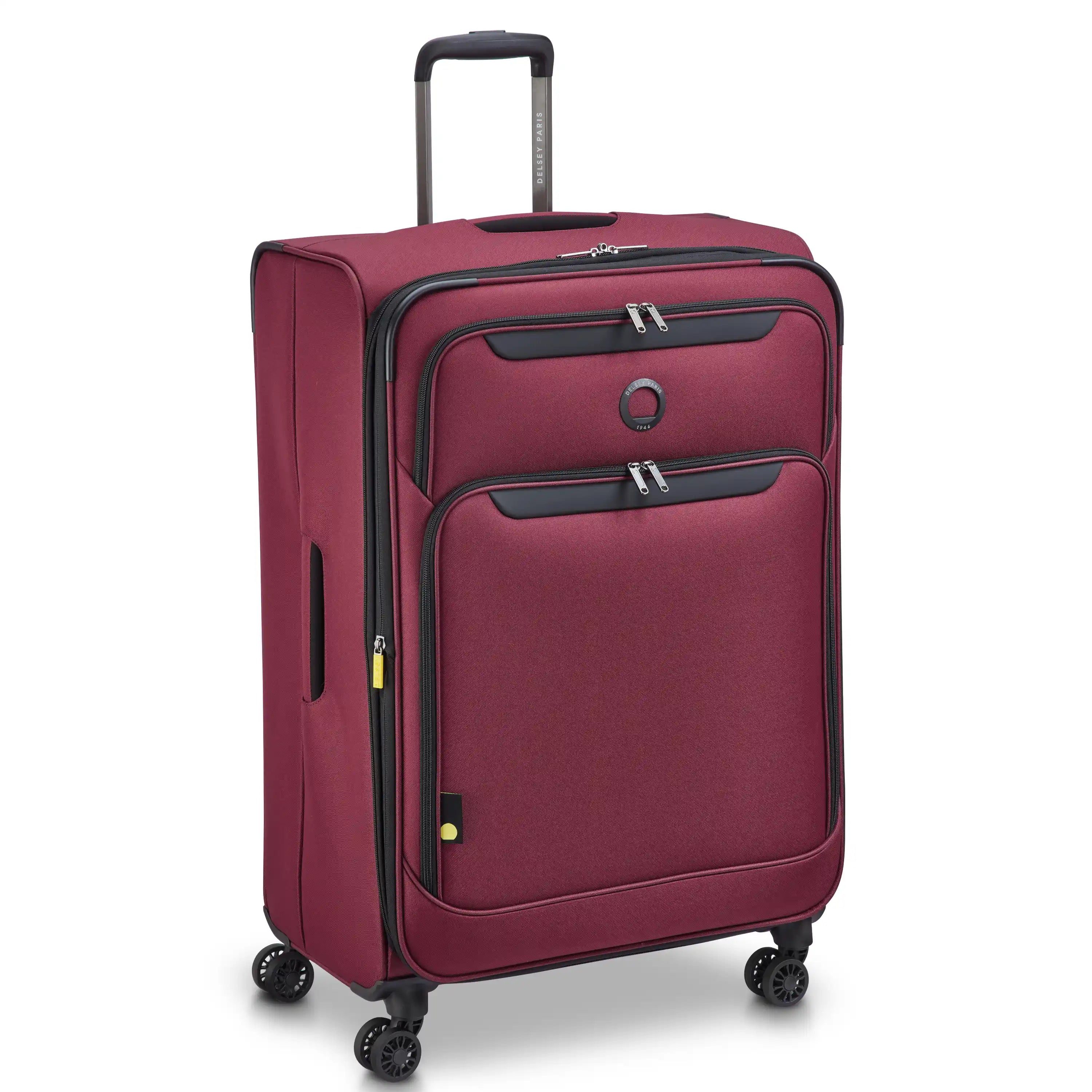 Delsey Sky Max 3.0 Large Check-In Expandable Spinner in Burgundy — angle view 2 # color_Burgundy
