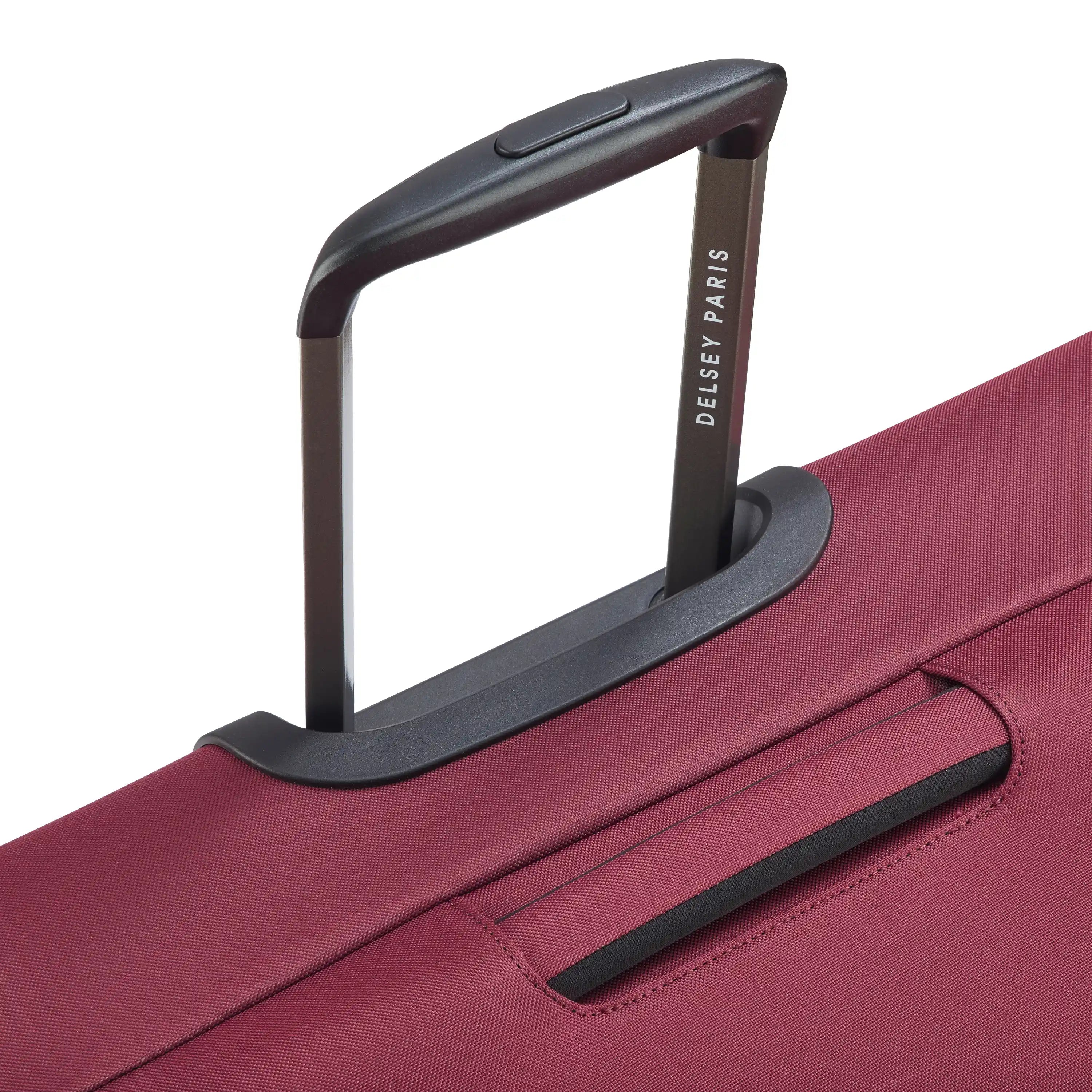 Delsey Sky Max 3.0 Large Check-In Expandable Spinner in Burgundy — detail view # color_Burgundy