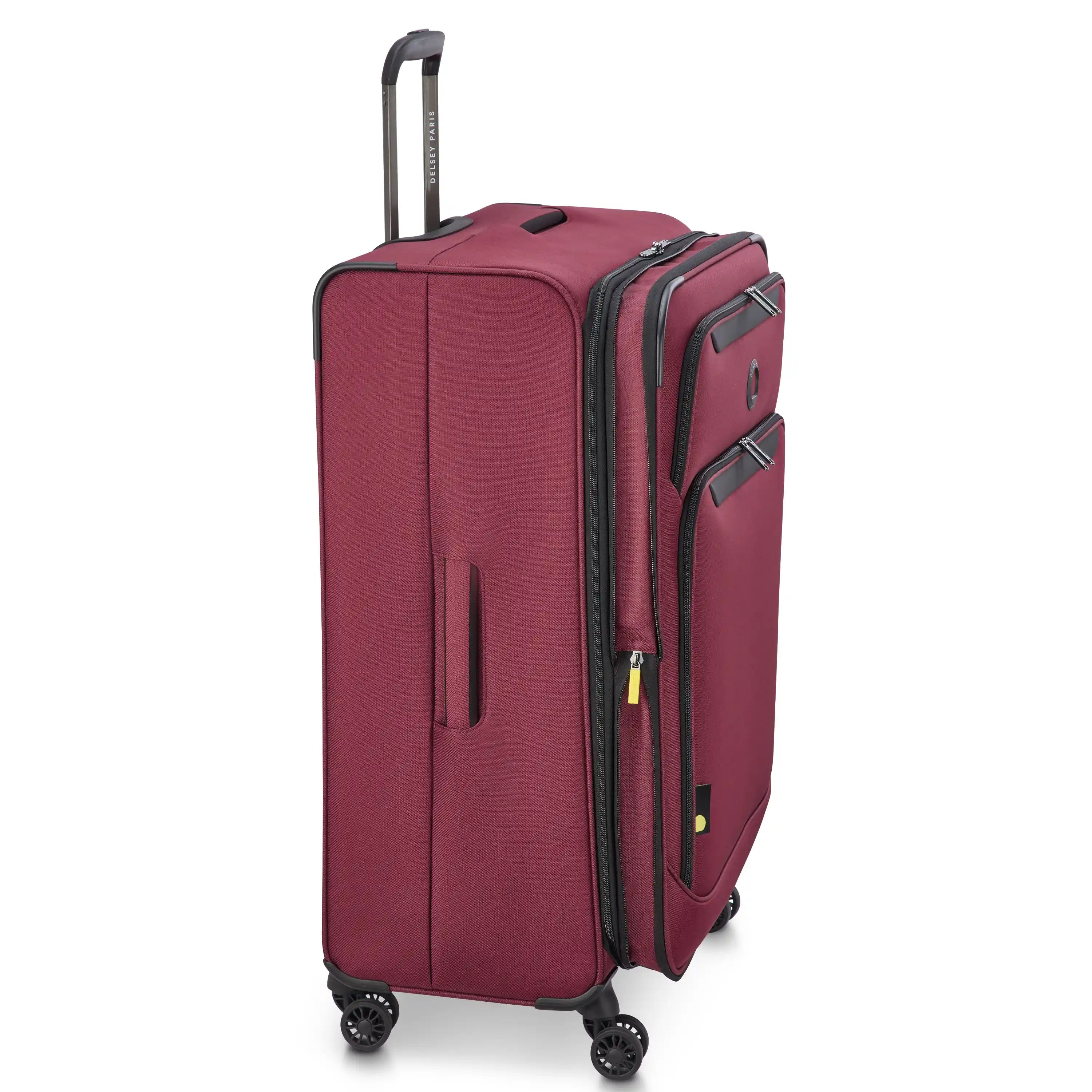 Delsey Sky Max 3.0 Large Check-In Expandable Spinner in Burgundy — angle view 3 # color_Burgundy