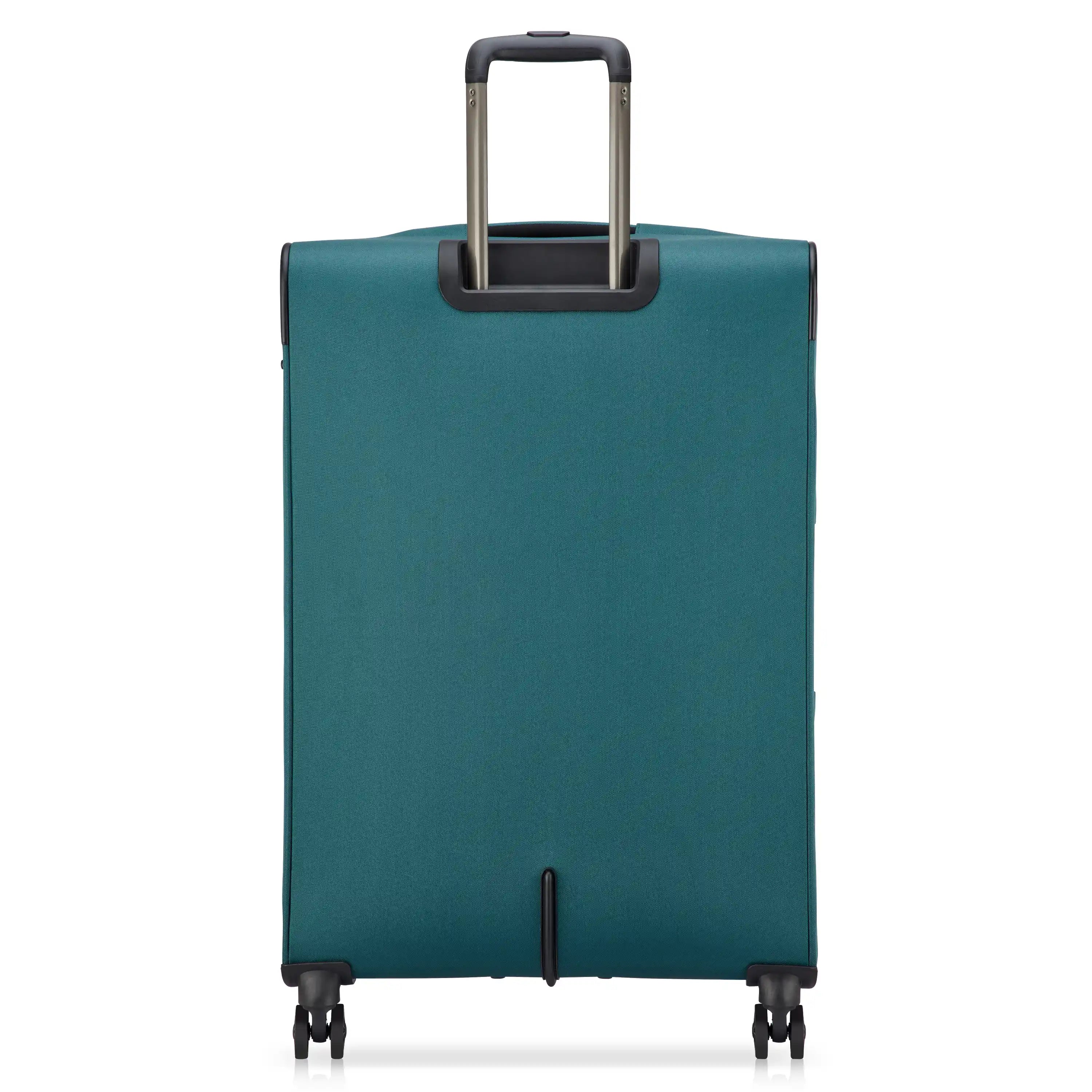 Delsey Sky Max 3.0 Large Check-In Expandable Spinner in Teal Blue — back view # color_Teal Blue