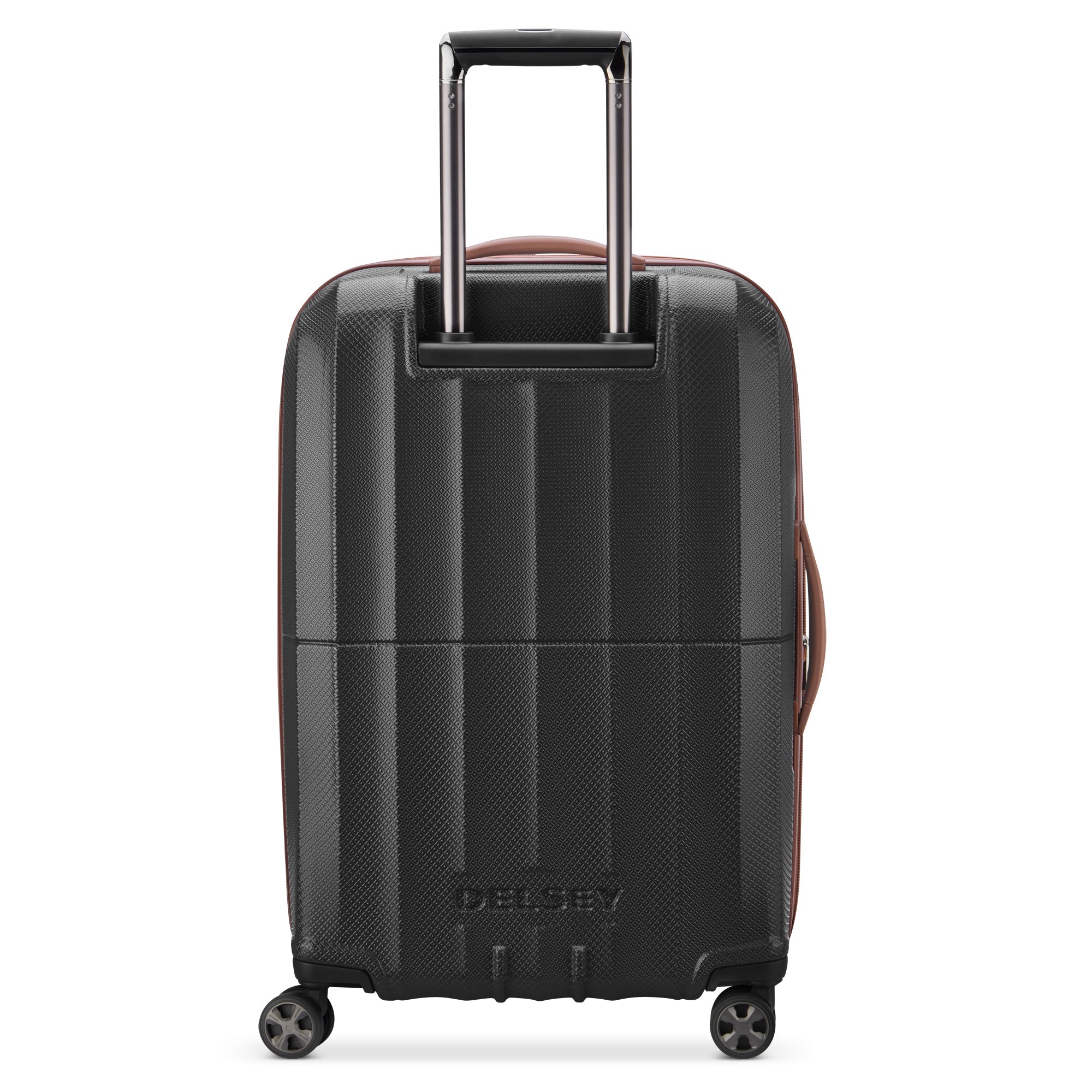 Delsey Carrousel Medium Expandable Spinner in Black — back view # color_Black