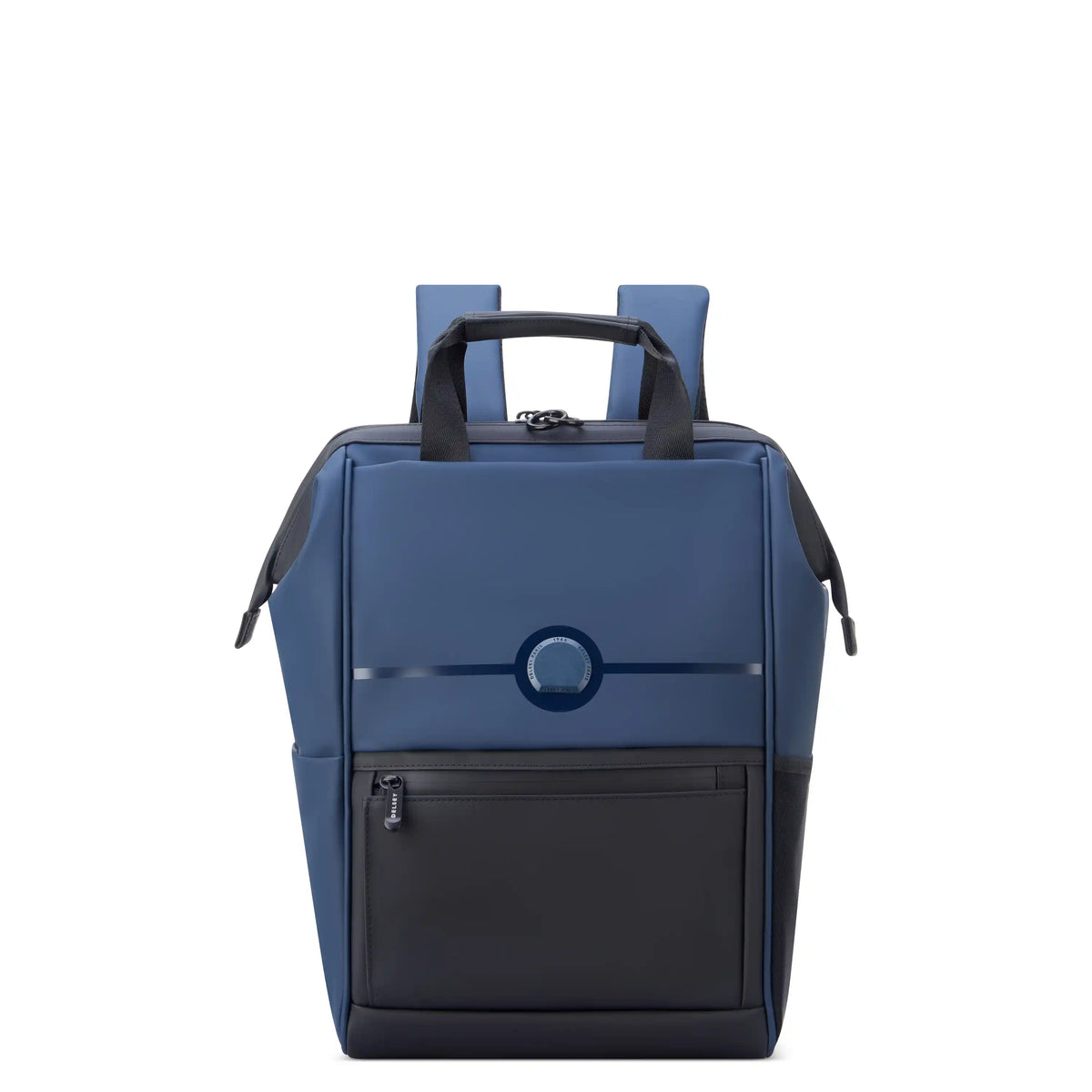 Delsey Turenne Soft Laptop Backpack Tote in Navy — front view # color_Navy