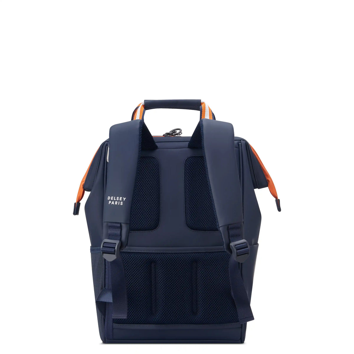 Delsey Turenne Soft Laptop Backpack Tote in Roland-Garros Limited Edition — back view # color_Roland-Garros Limited Edition