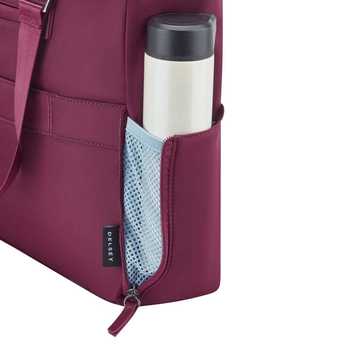 Delsey Victoire 18-Inch Tote Bag in Burgundy — detail view 3