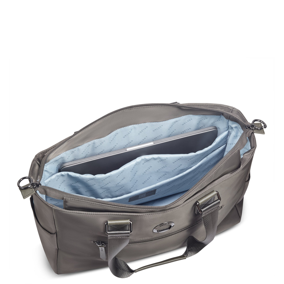 Delsey Victoire 18-Inch Tote Bag in Taupe — interior view