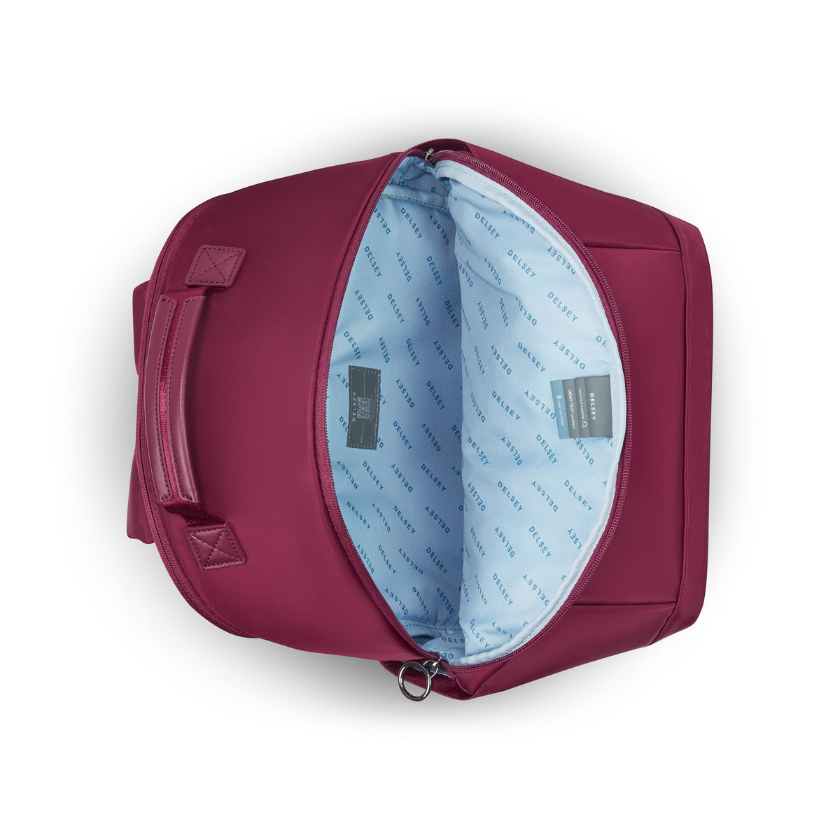 Delsey Victoire 15.6-Inch Laptop Backpack in Burgundy — interior view 3