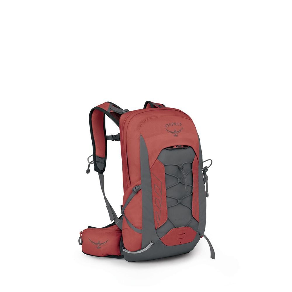Osprey Tempest 11 Hiking Backpack 11L in Red Pampas/Coal Grey — angle view 2