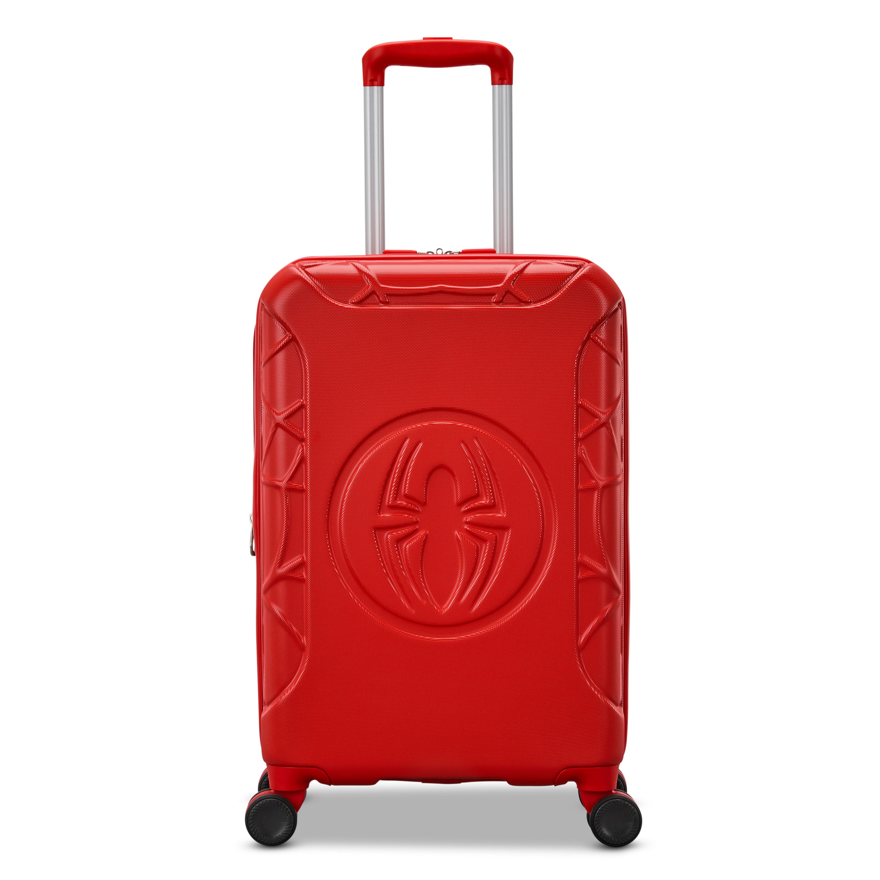 American Tourister Marvel Spider-Man Molded Hardside Carry-On Spinner Luggage – three-quarter view