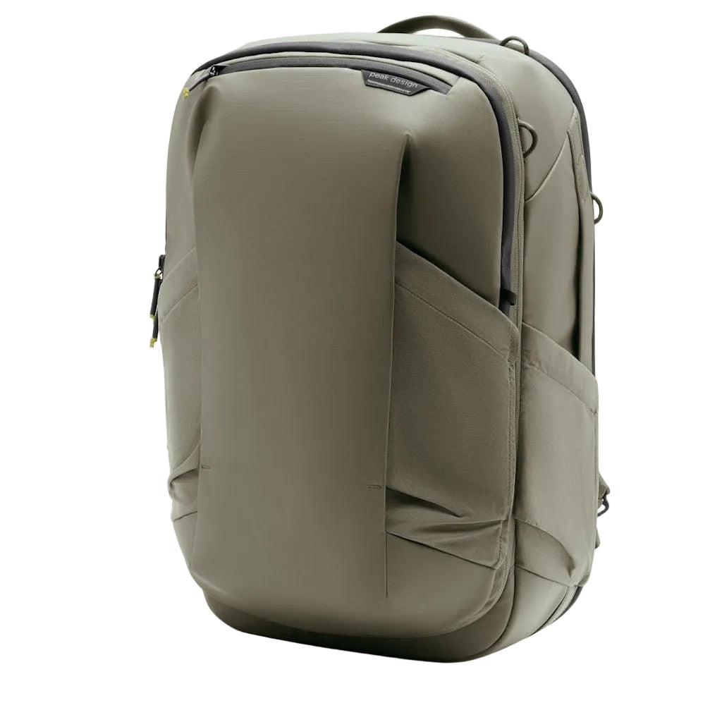 Peak Design Travel Backpack 2-in-1 40L in Stone — side view