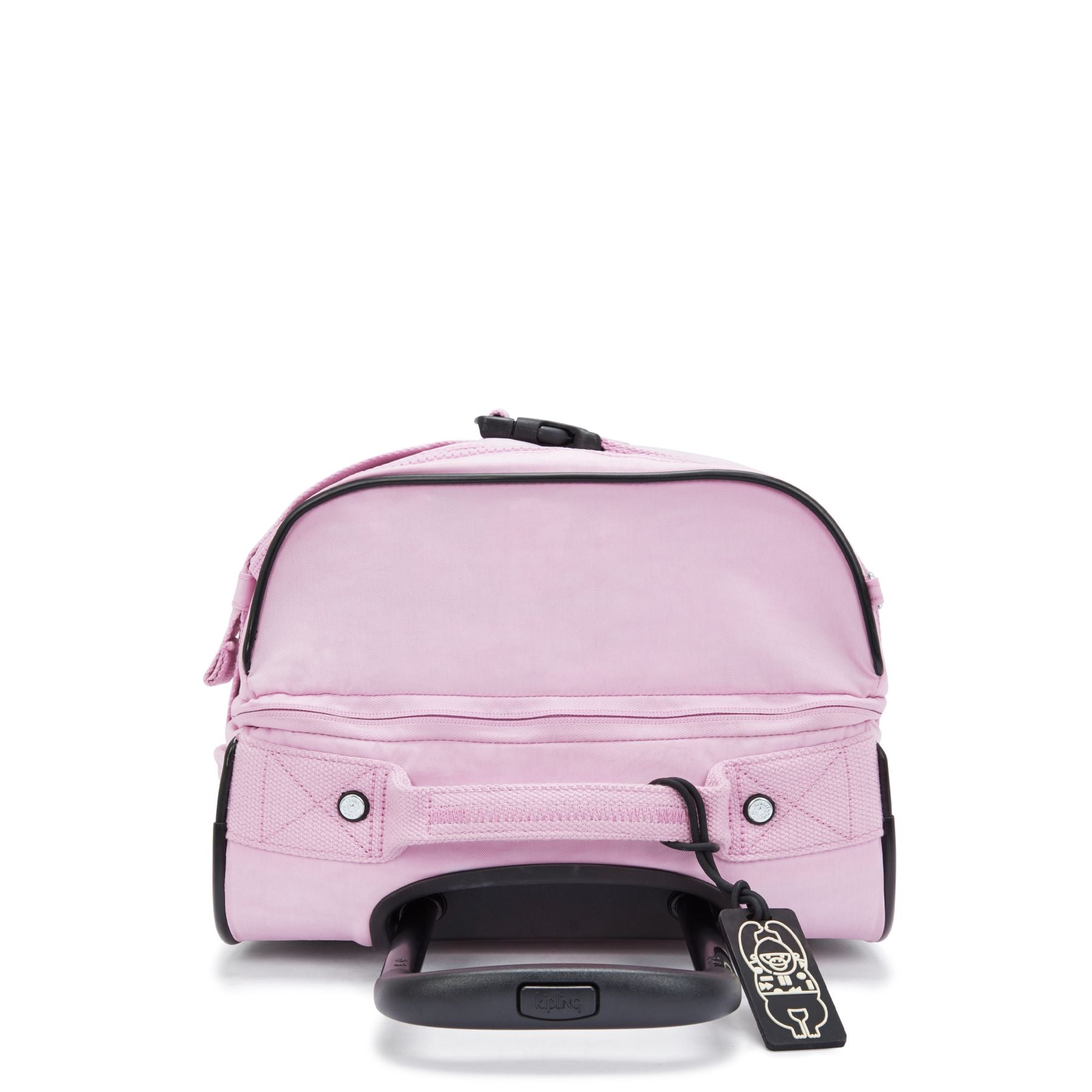 Kipling Aviana Small Rolling Carry-On Luggage in Blooming Pink — back view # color_Blooming Pink